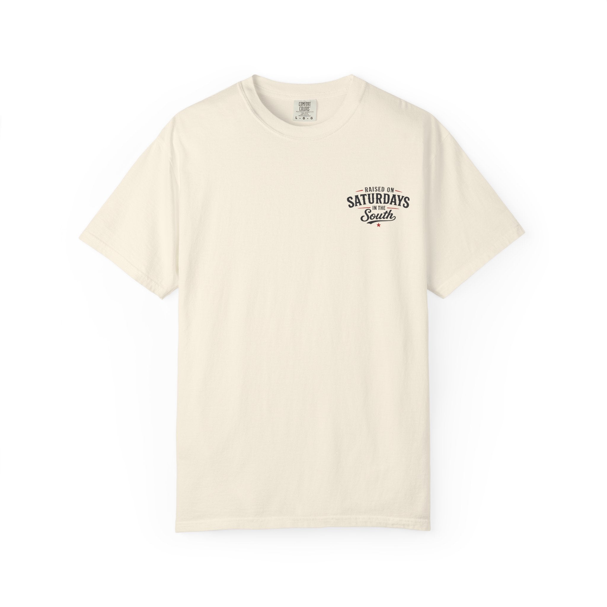 Raised On Saturdays In The South T-Shirt — Country Farm Girl Sunset
