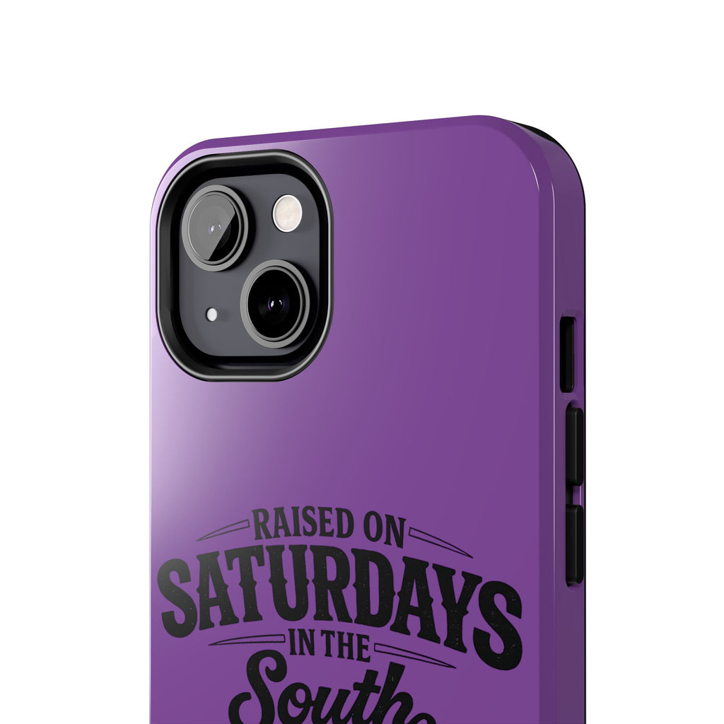 Raised On Saturdays In The South Phone Case-(purple)