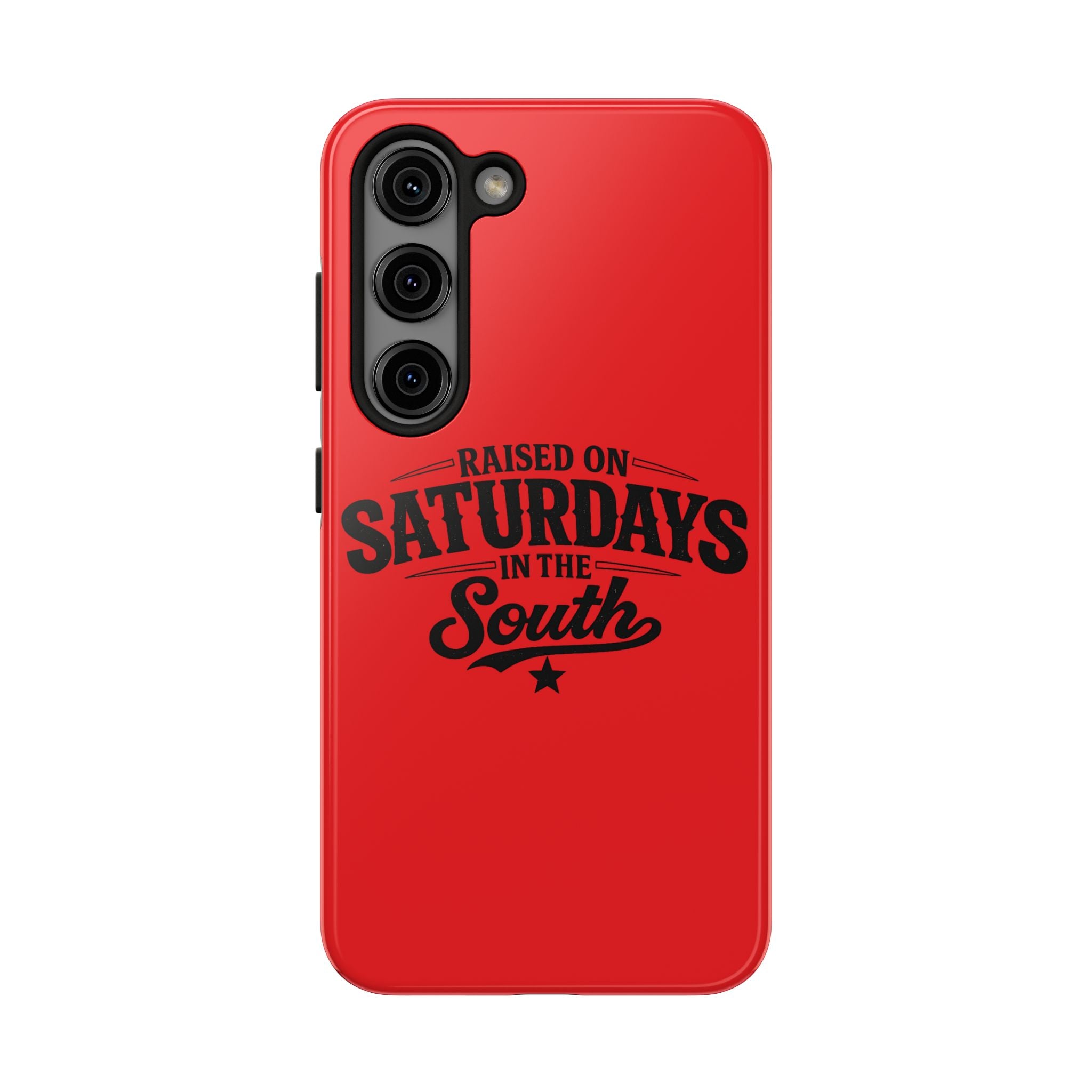 Raised On Saturdays In The South Phone Case-(red)