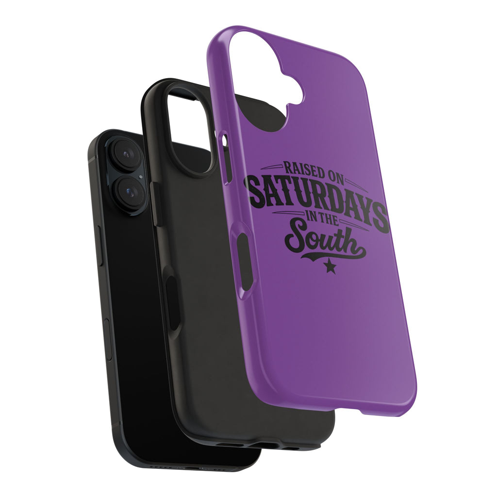 Raised On Saturdays In The South Phone Case-(purple)