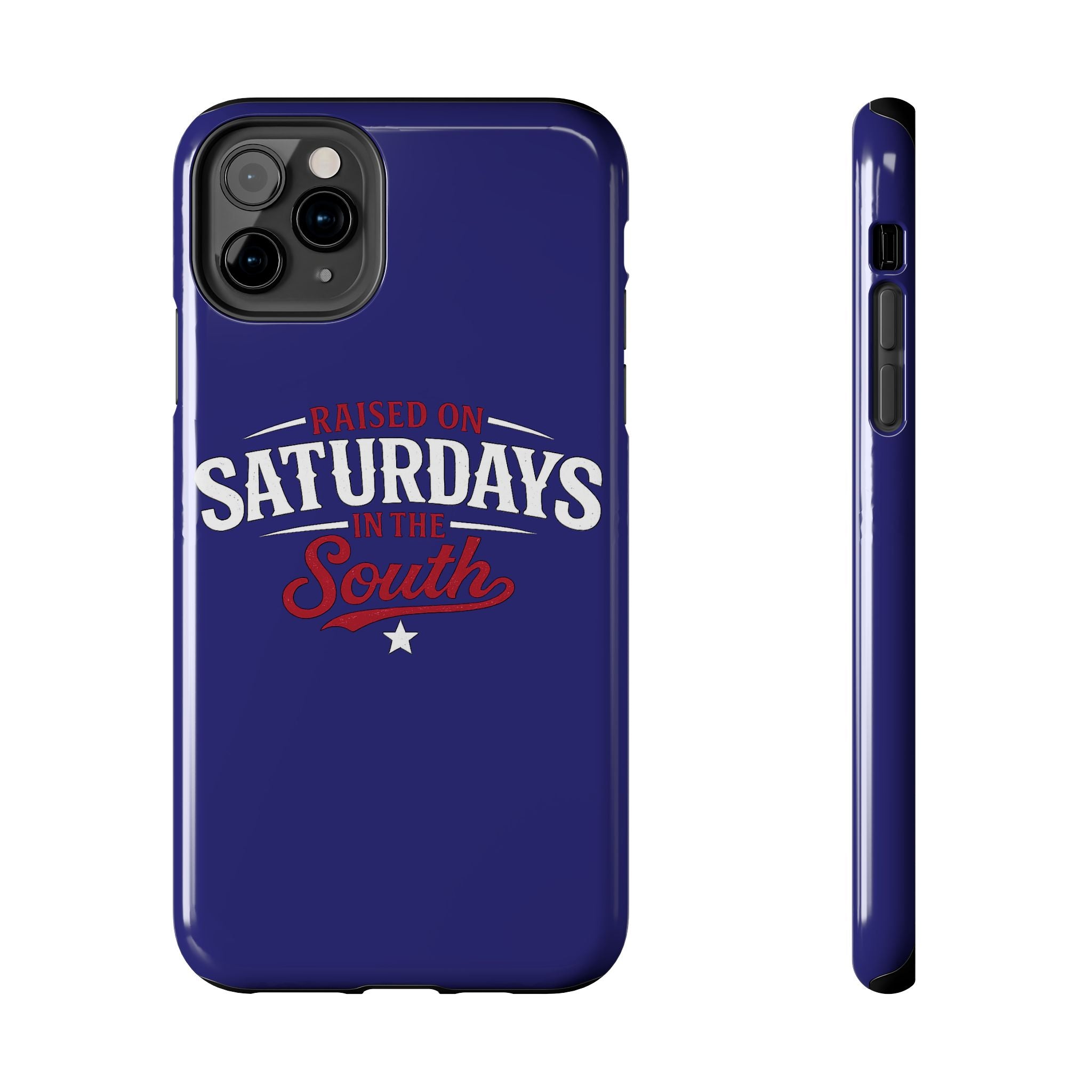 Raised on Saturdays in the South Phone Case-(blue)