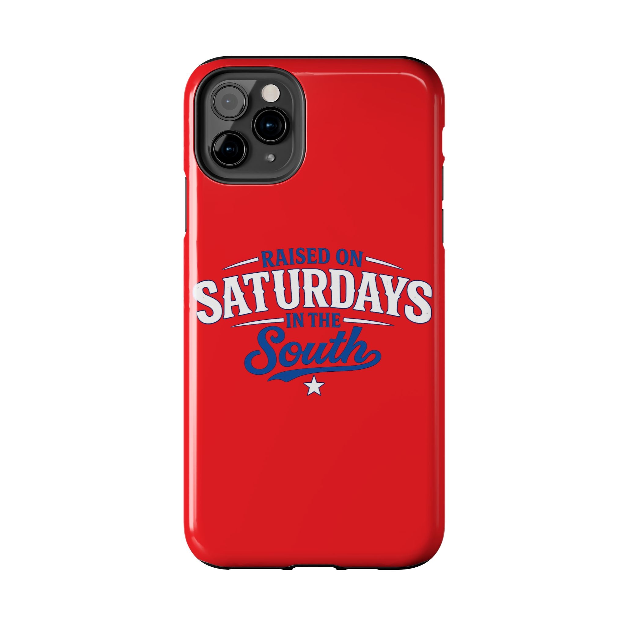 Raised On Saturdays In The South Phone Case-(red)