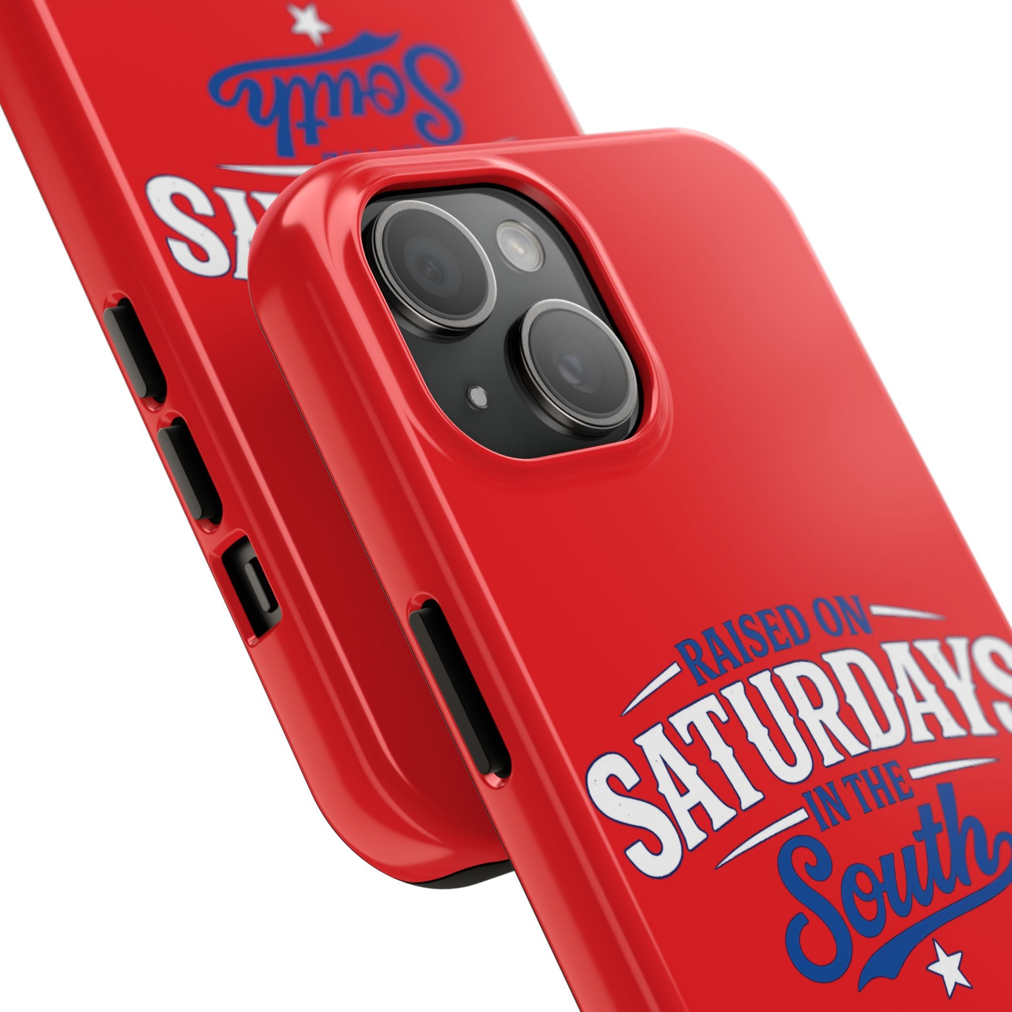 Raised On Saturdays In The South Phone Case-(red)