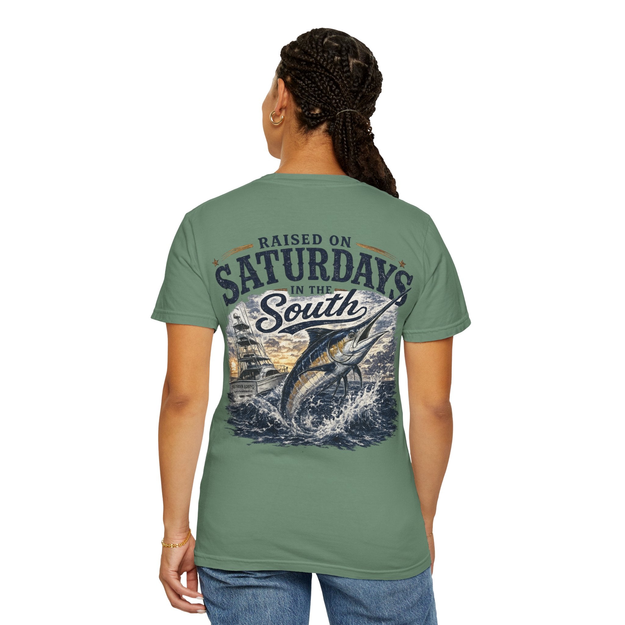 Raised On Saturdays In The South T-Shirt-Deep Sea Saturdays