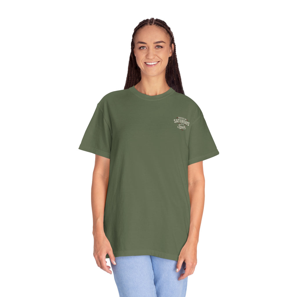 Raised On Saturdays In The South T-Shirt — Relaxing Saturday Morning In The Mountains