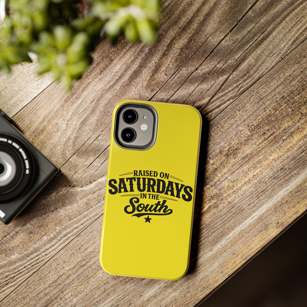 Raised On Saturdays In The South Phone Case-(yellow)