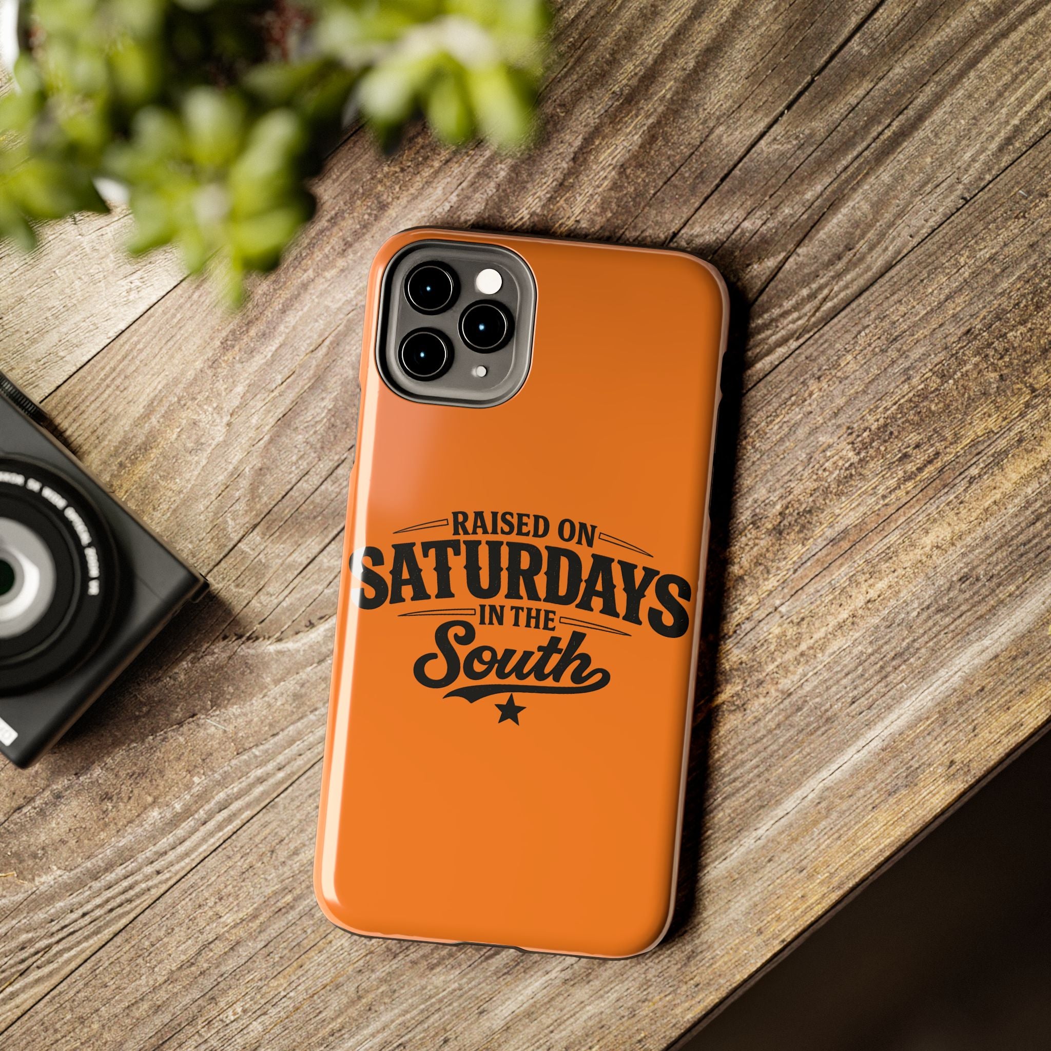 Raised On Saturdays In The South Phone Case-(orange)