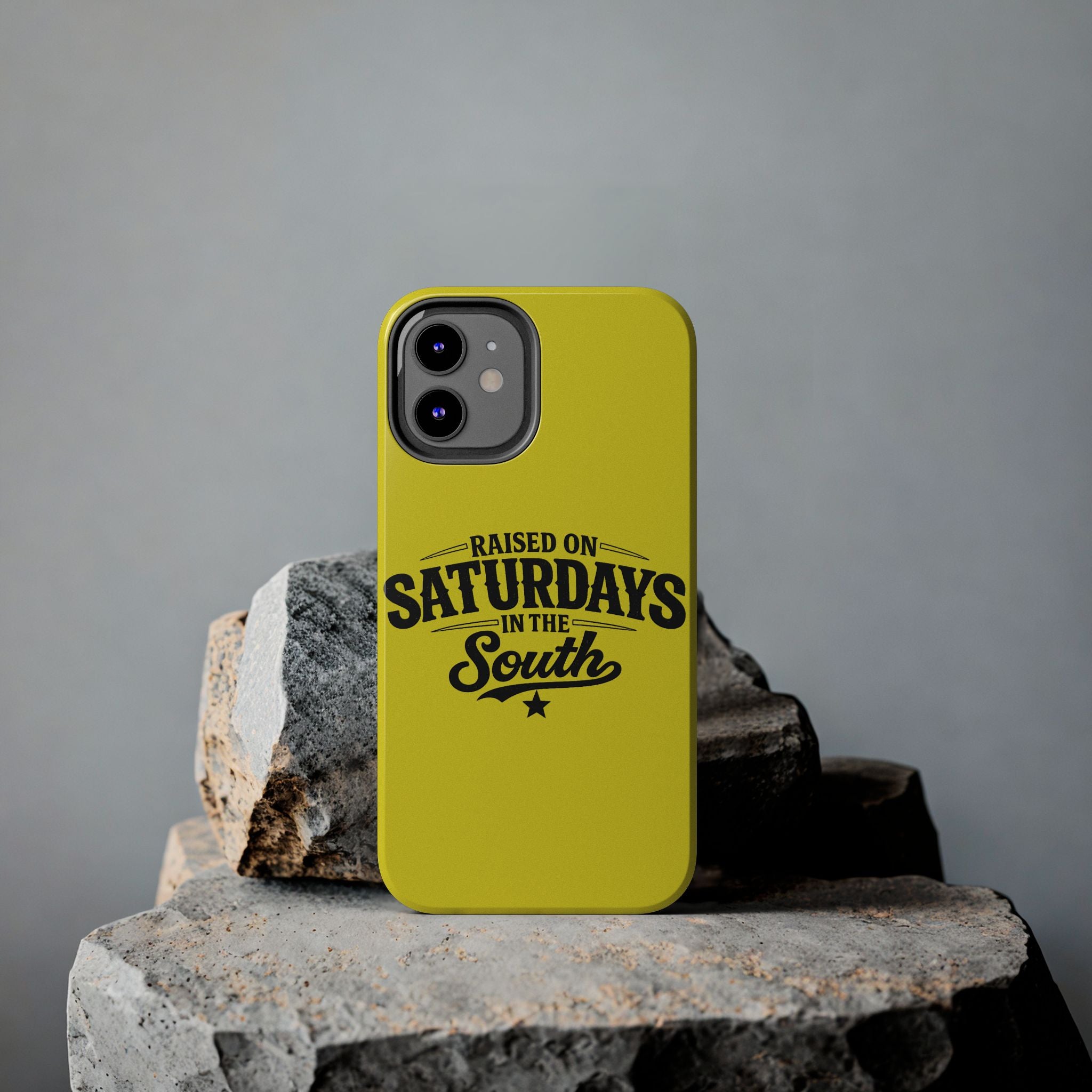 Raised On Saturdays In The South Phone Case-(yellow)