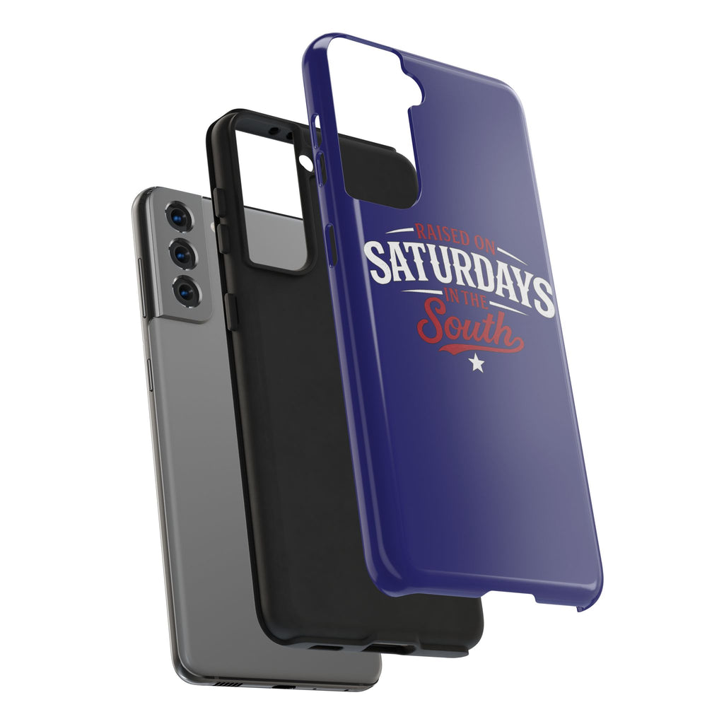 Raised on Saturdays in the South Phone Case-(blue)