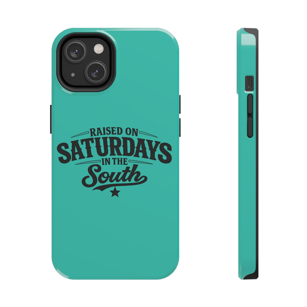 Raised On Saturdays In The South Phone Case-(blue)
