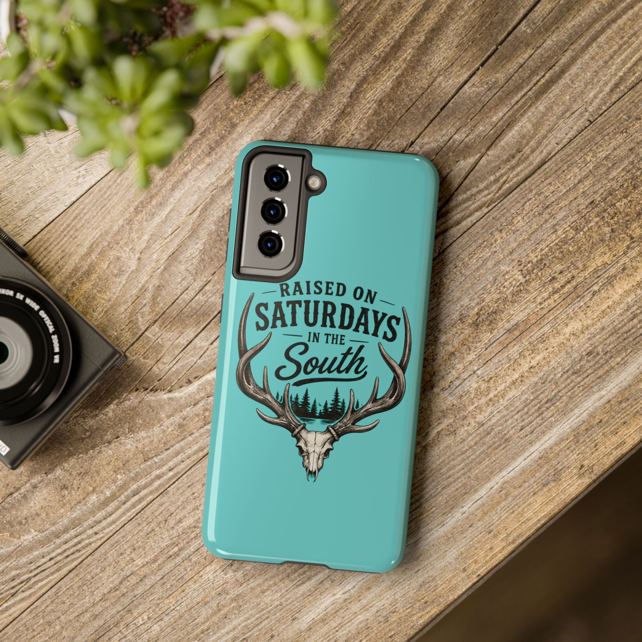 The Spreads Runs Deep In The Woods Phone Case-(blue)