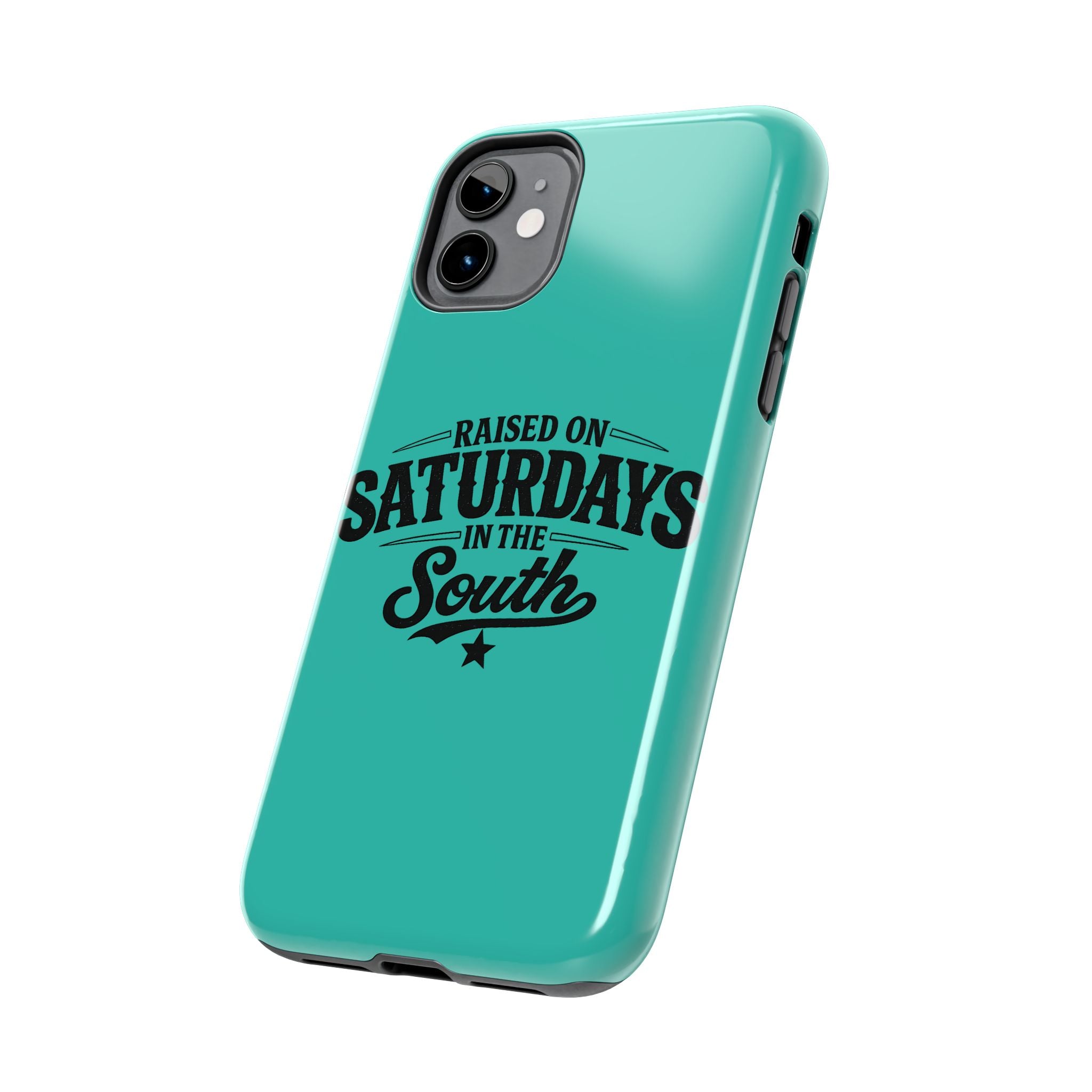 Raised On Saturdays In The South Phone Case-(blue)