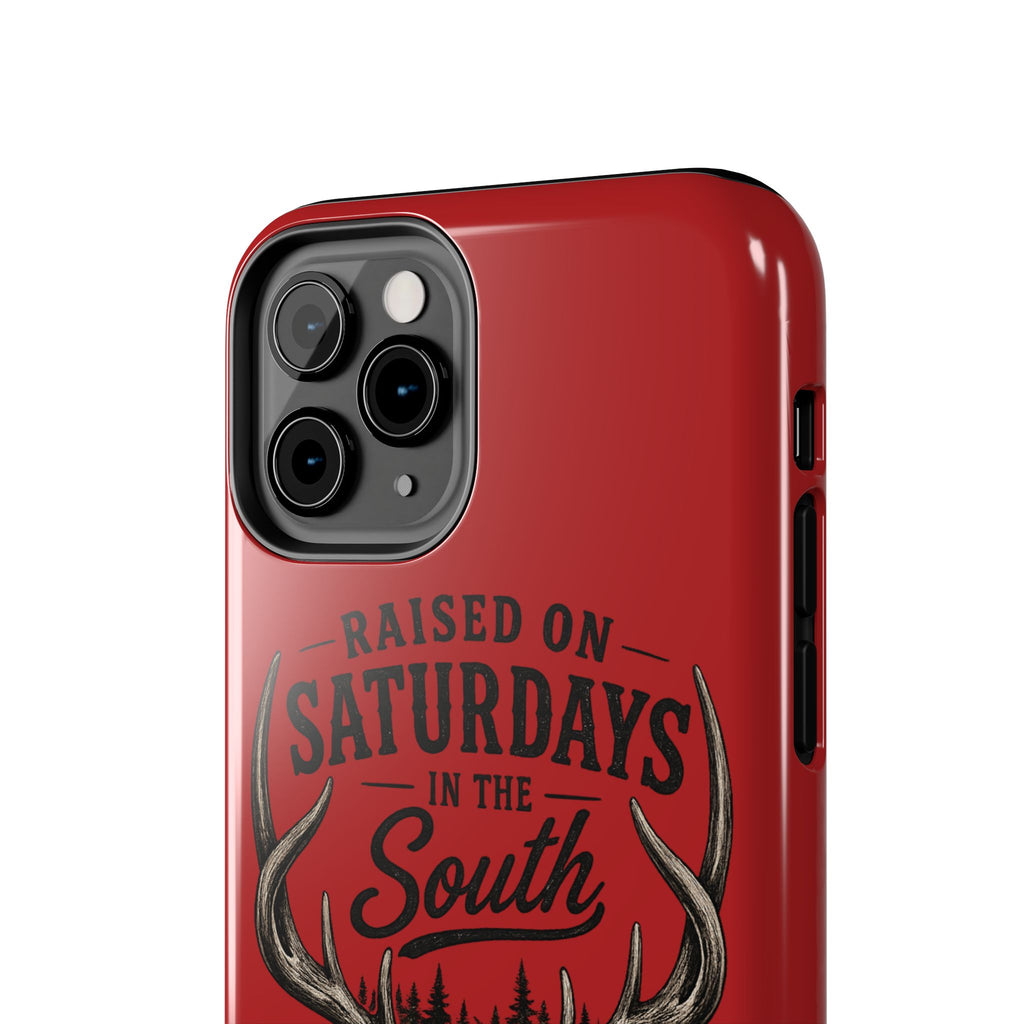 Raised On Saturdays In The South Phone Case-Spread Runs Deep In The Woods-(red)