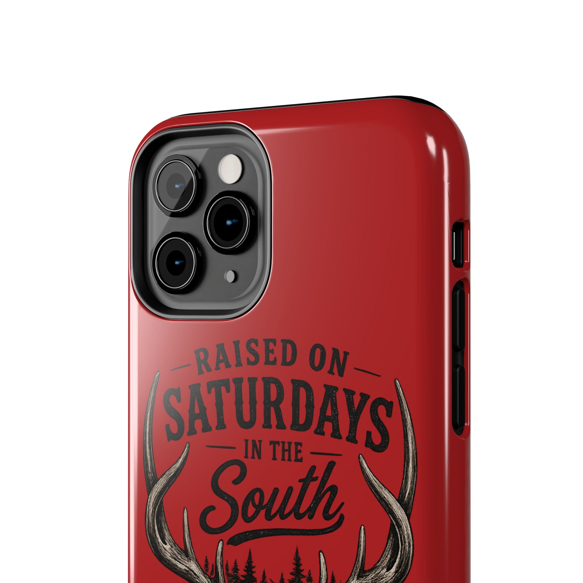 Raised On Saturdays In The South Phone Case-Spread Runs Deep In The Woods-(red)