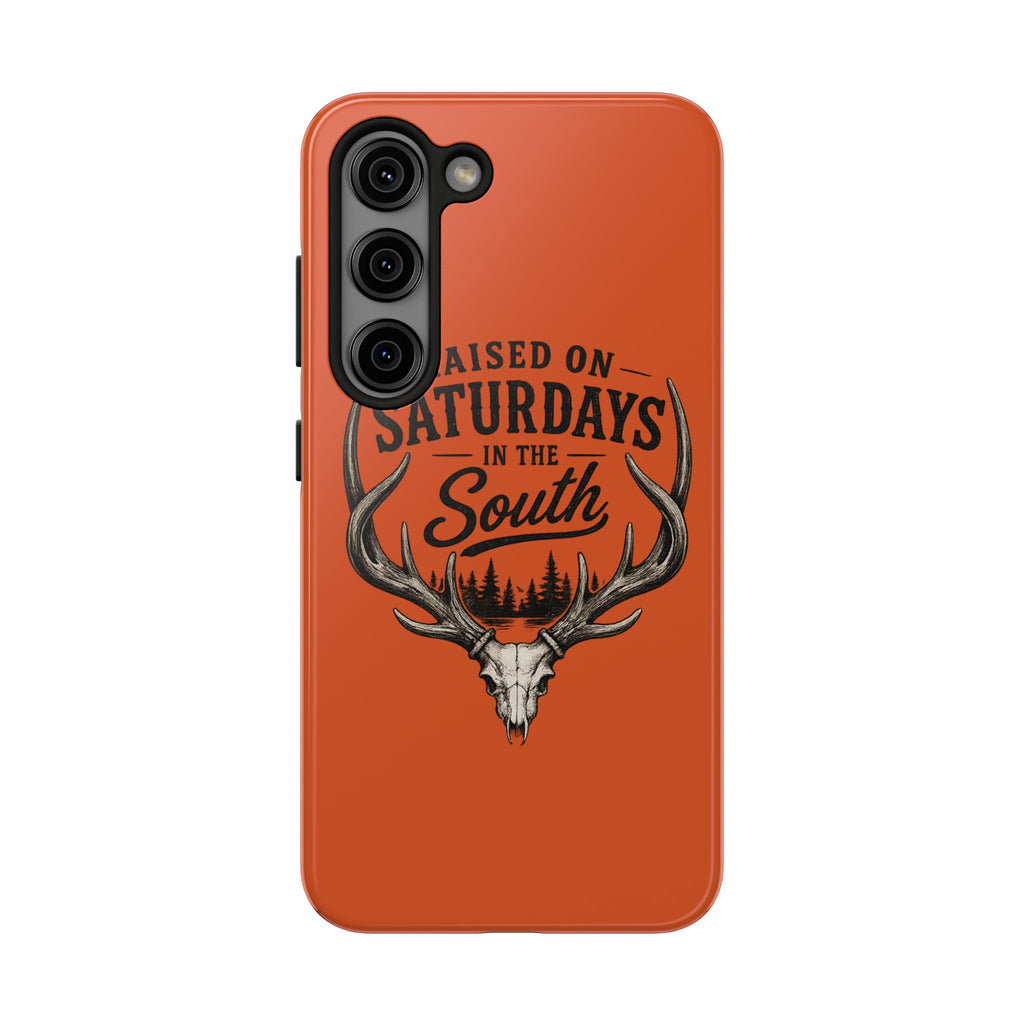 Raised On Saturdays In The South Phone Case-Spread Runs Deep In The Woods-(orange)