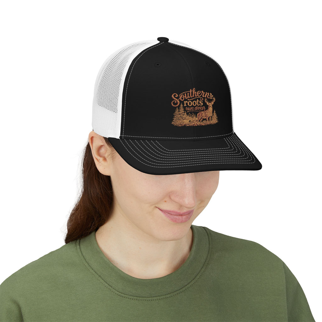 Snapback Trucker Cap - "Southern Roots Run Deep"