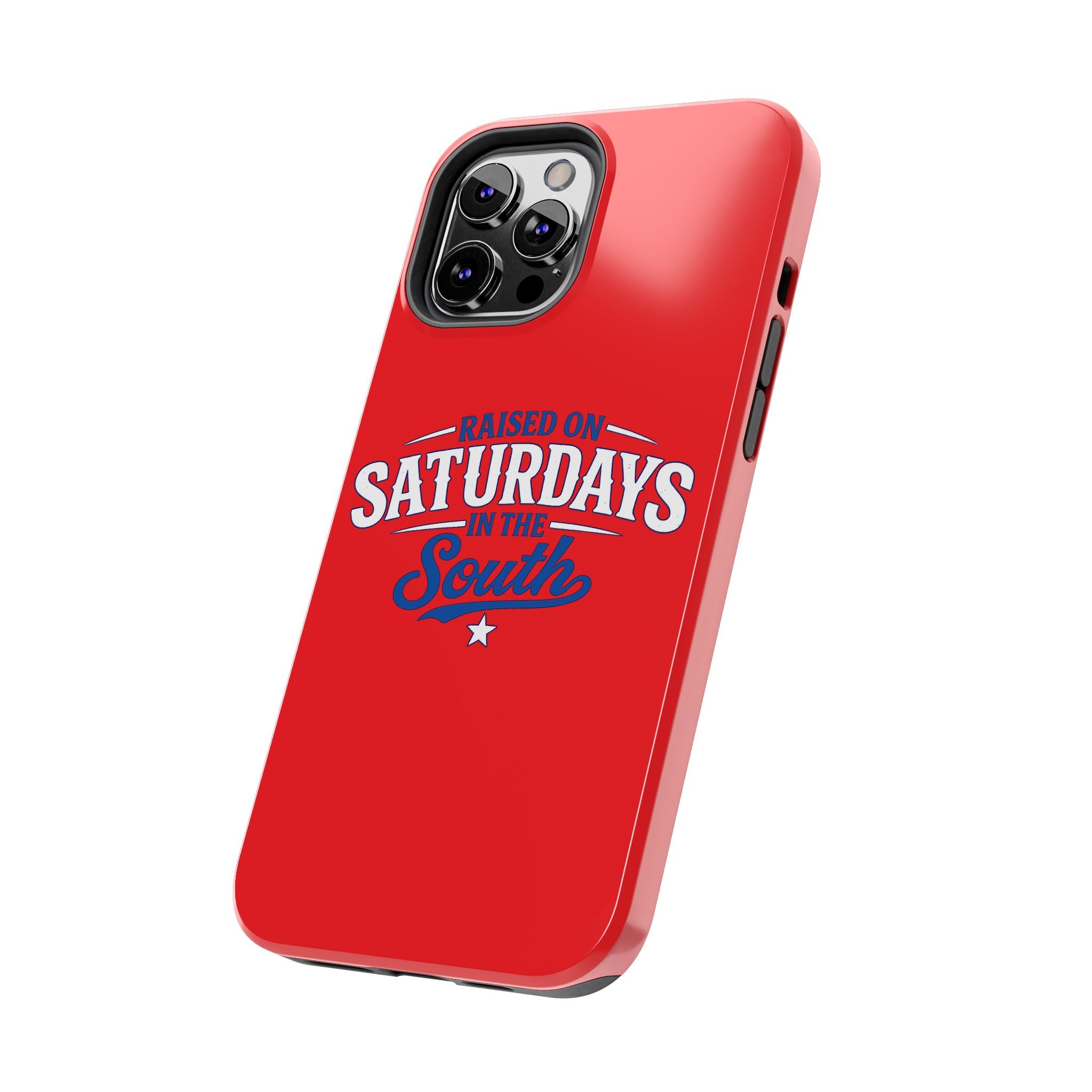 Raised On Saturdays In The South Phone Case-(red)