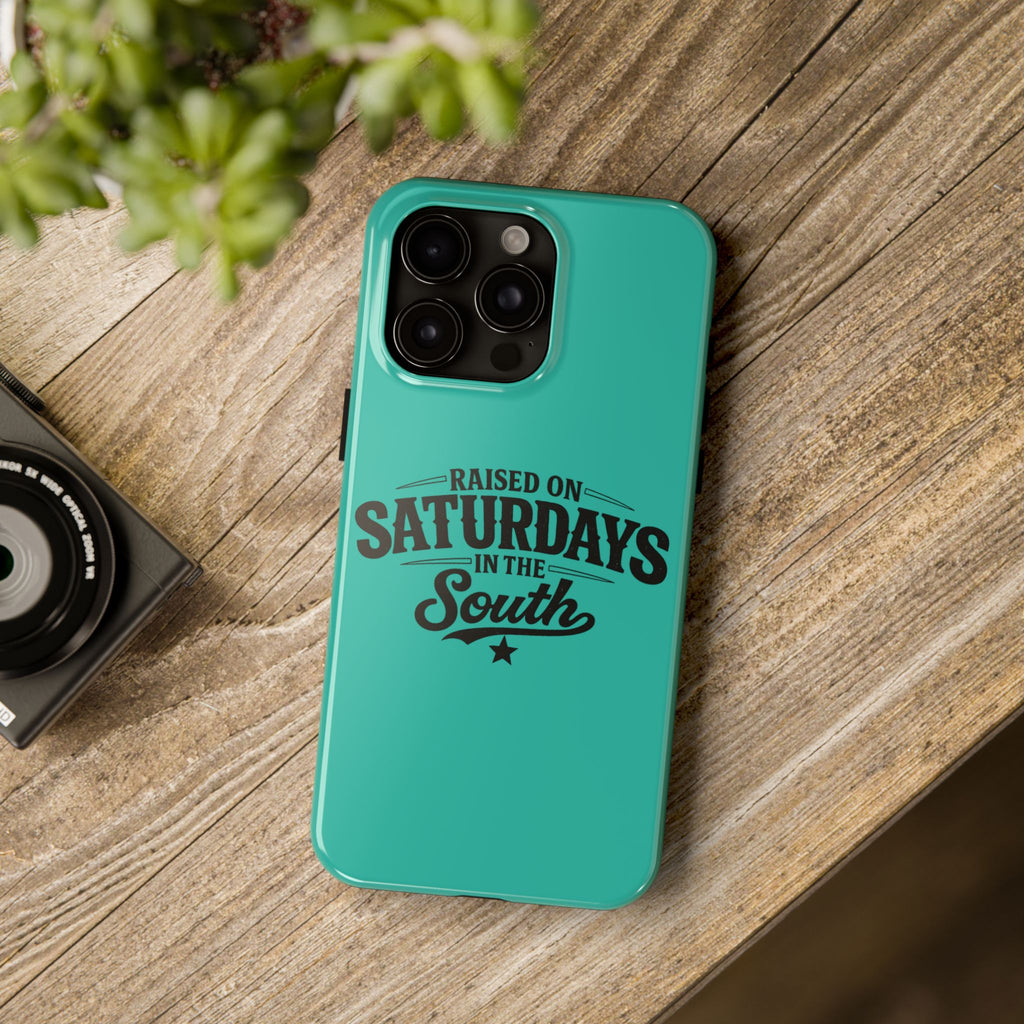 Raised On Saturdays In The South Phone Case-(blue)