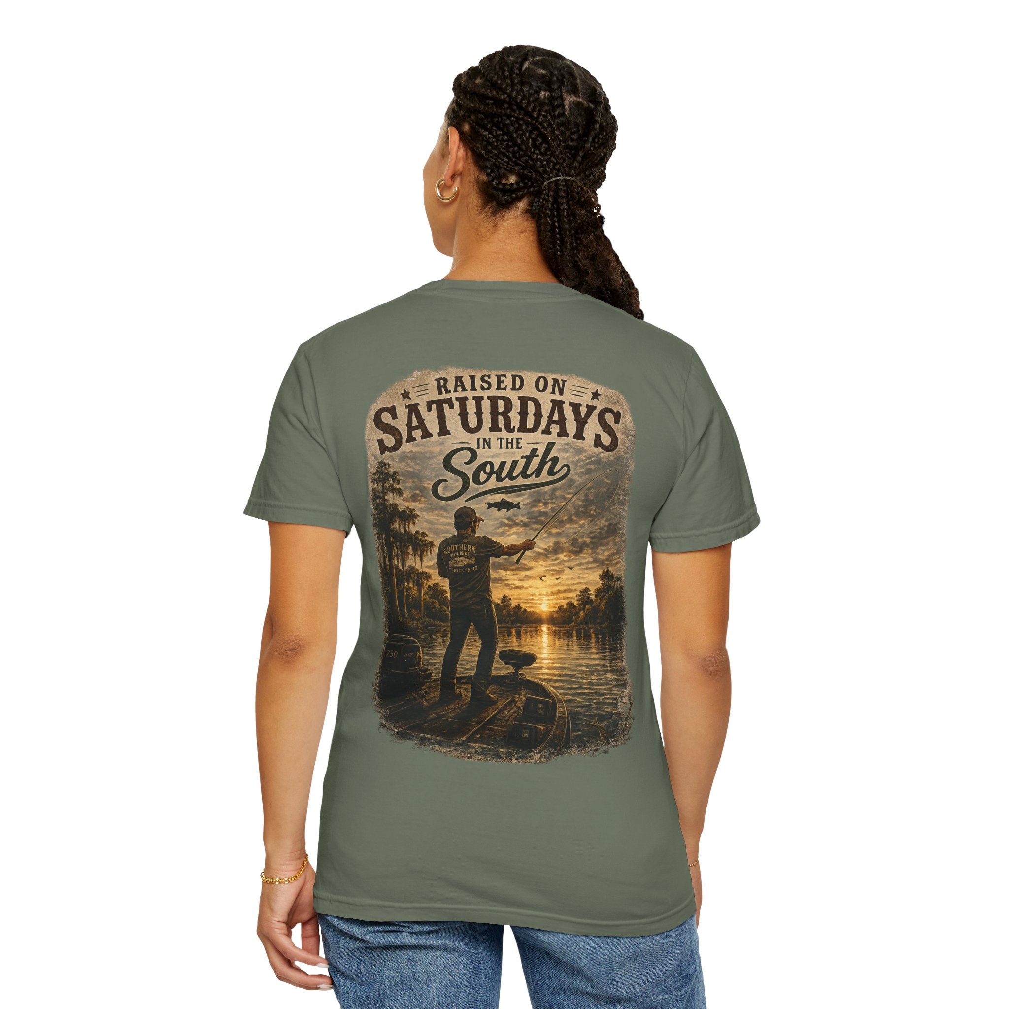 Raised On Saturdays In The South T-Shirt — Saturdays Are Made For Fishin