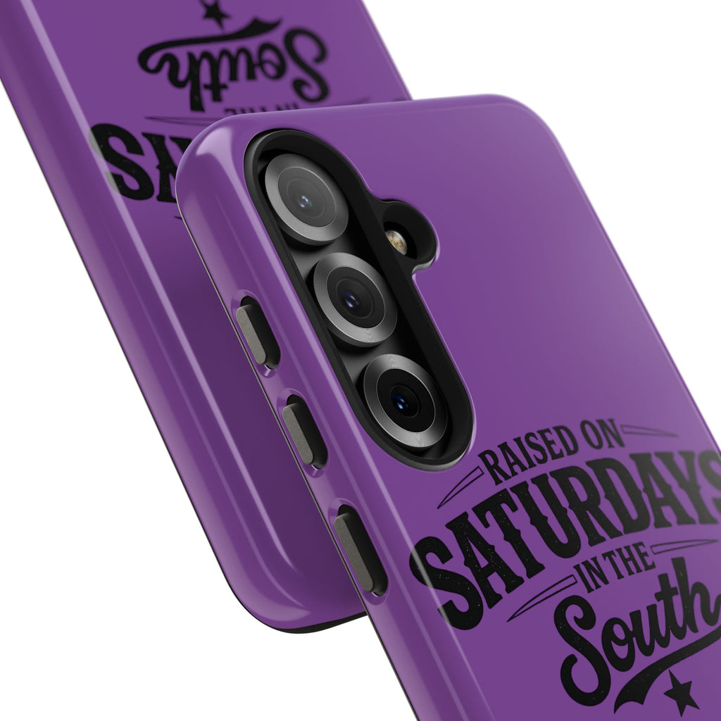 Raised On Saturdays In The South Phone Case-(purple)