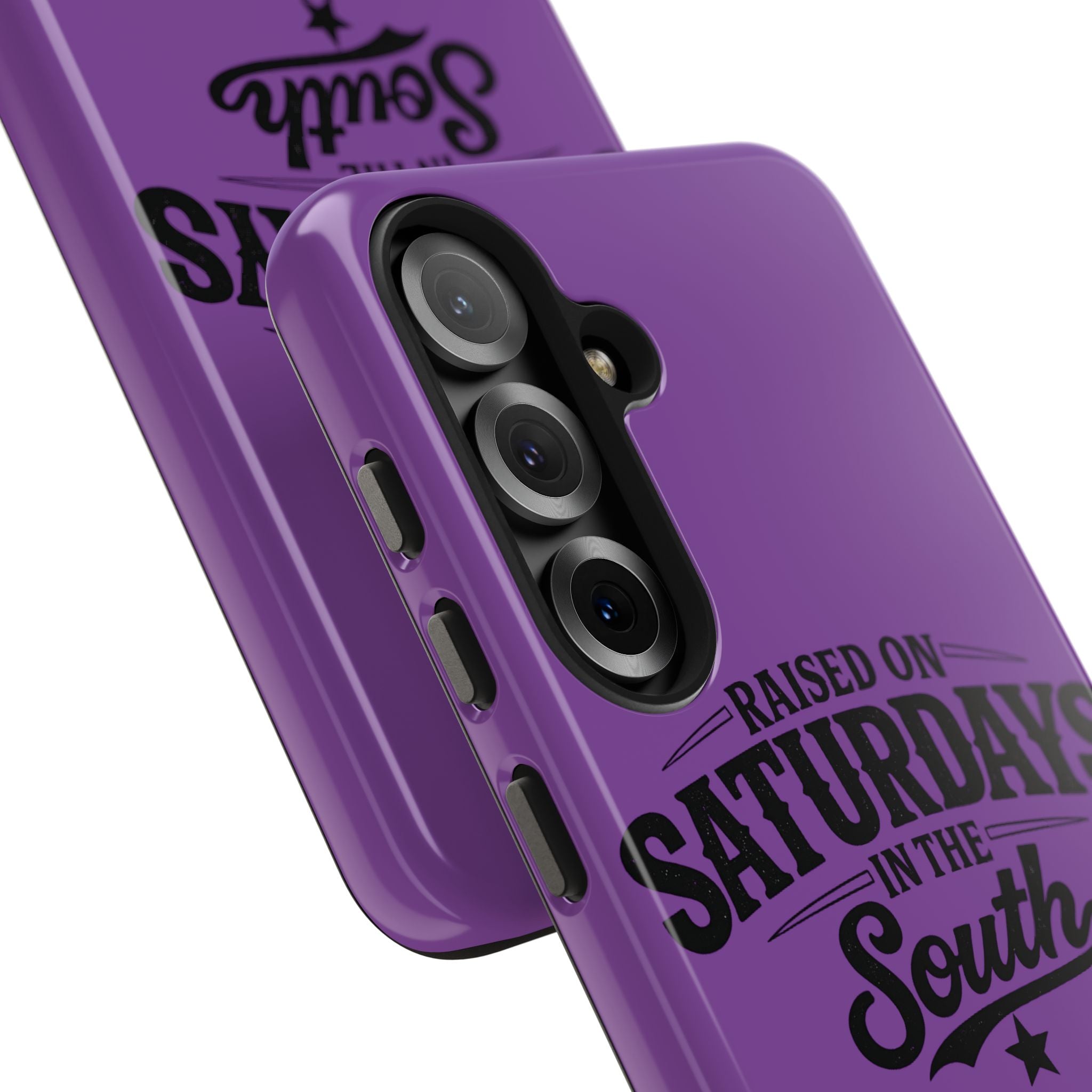 Raised On Saturdays In The South Phone Case-(purple)
