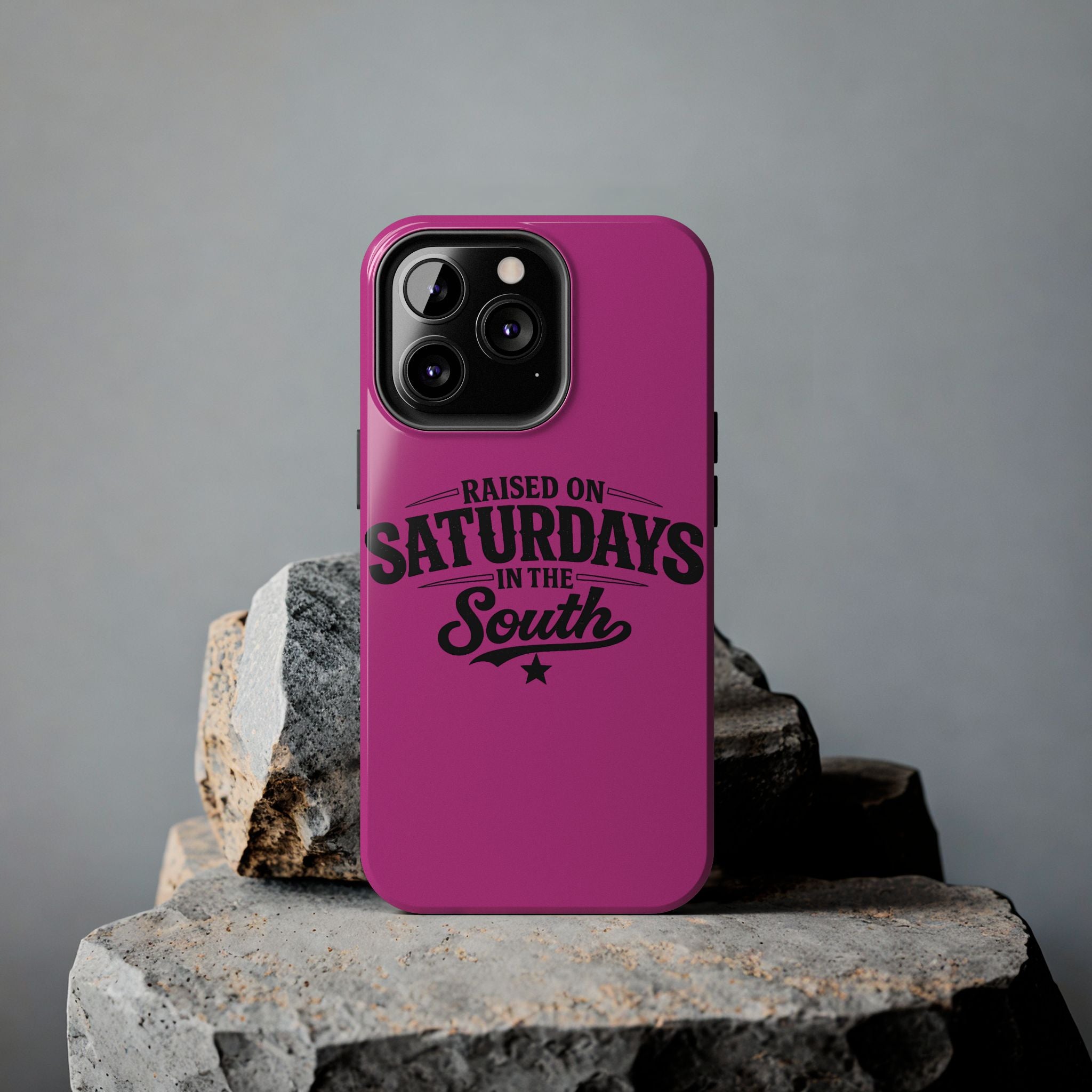 Raised On Saturdays In The South Phone Case-(pink)