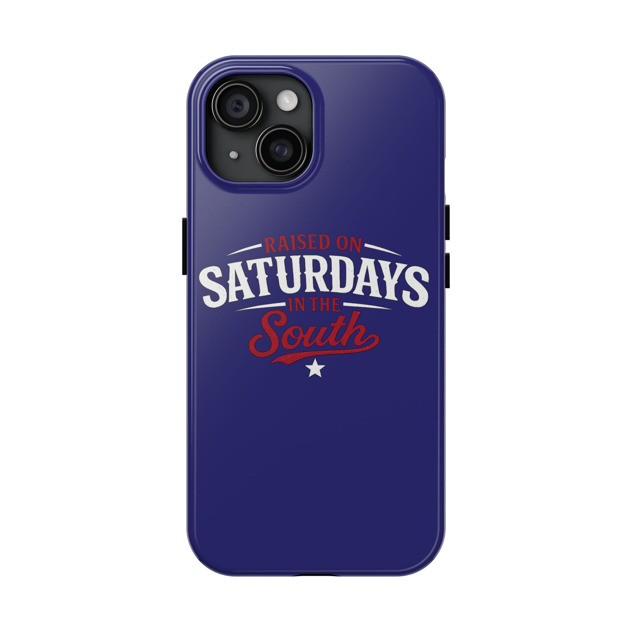 Raised on Saturdays in the South Phone Case-(blue)