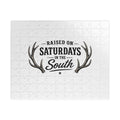 “Raised on Saturdays in the South” jigsaw puzzle-(white)
