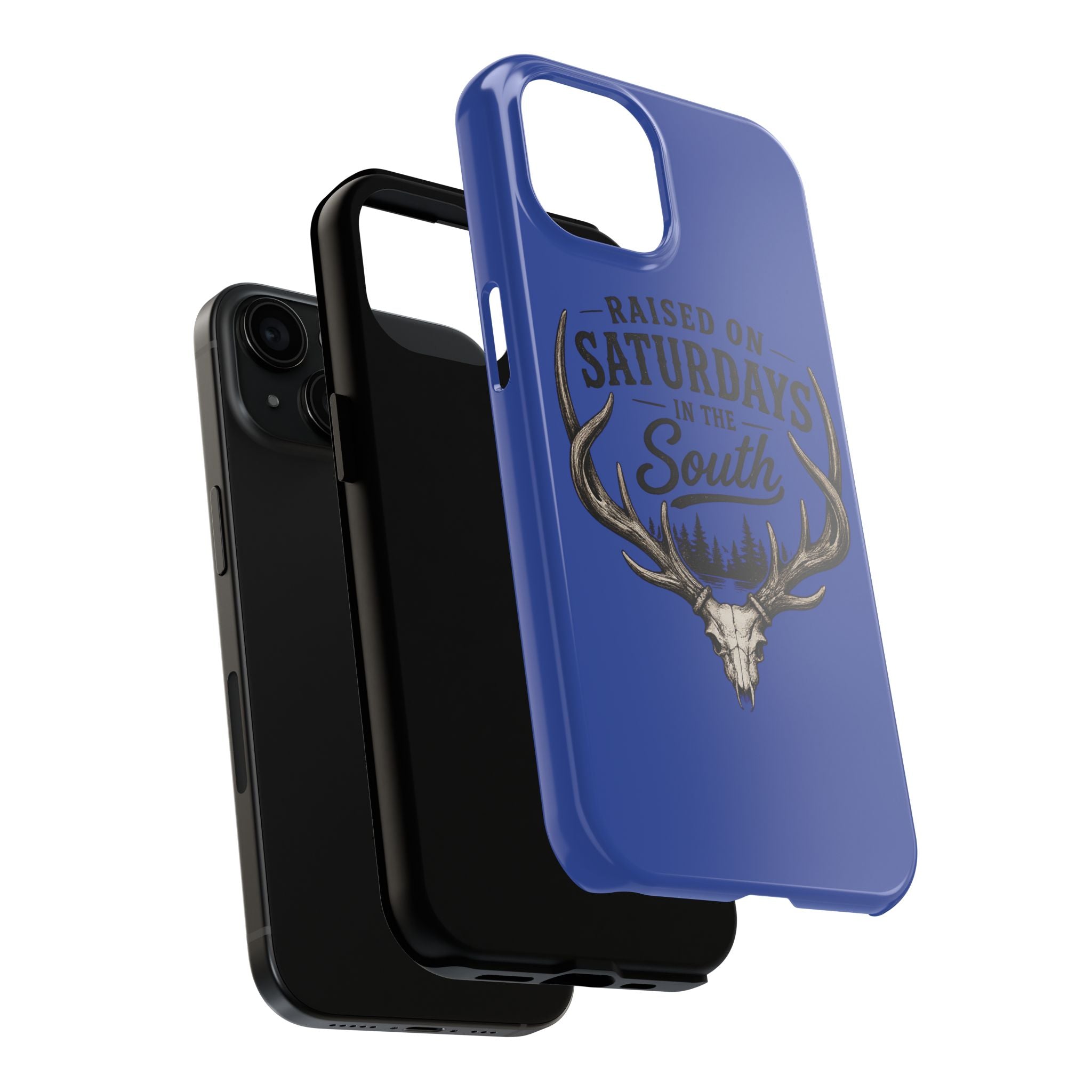 Raised On Saturdays In The South Phone Case - The Spread Runs Deep In The Woods-(blue)