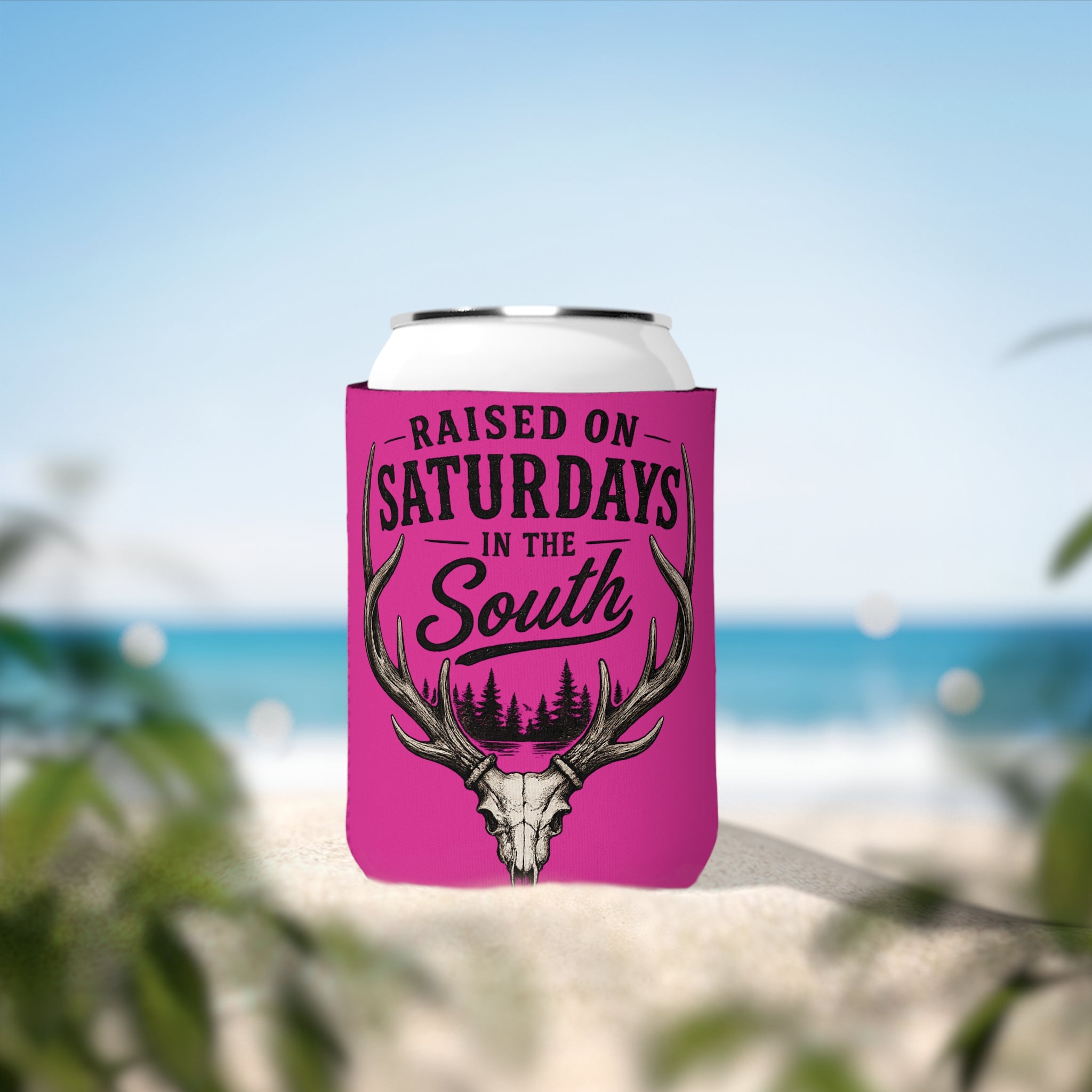 Raised On Saturdays In The South Can Cooler-The Spread Runs Deep In The Woods-(pink)
