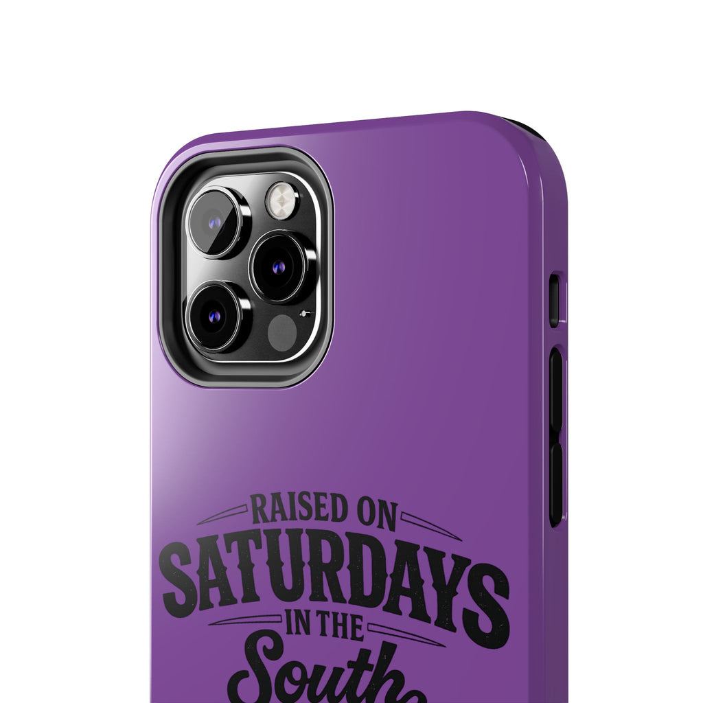 Raised On Saturdays In The South Phone Case-(purple)