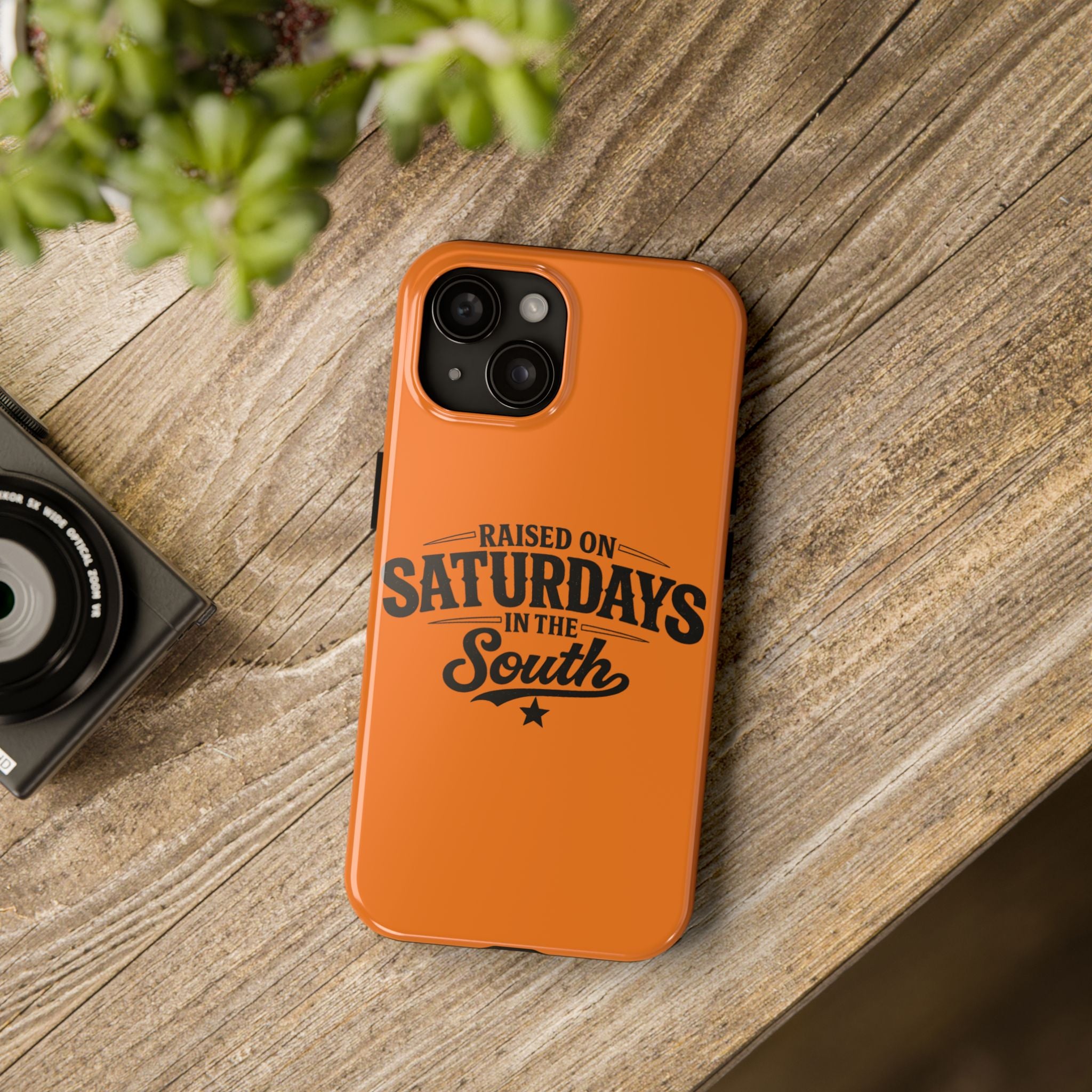Raised On Saturdays In The South Phone Case-(orange)