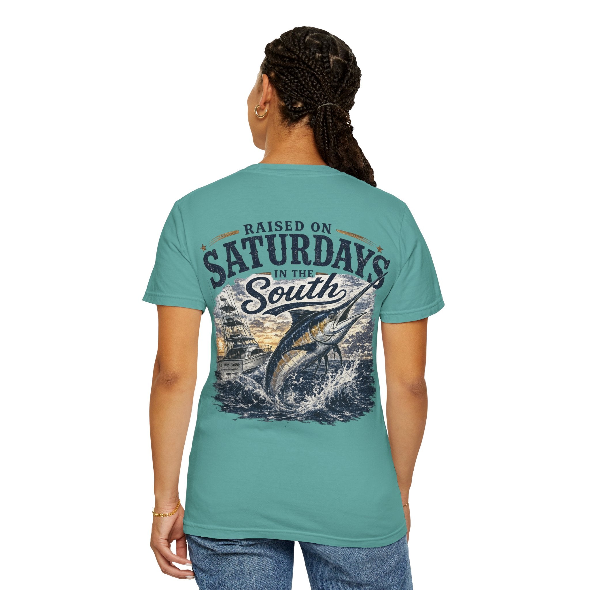 Raised On Saturdays In The South T-Shirt-Deep Sea Saturdays