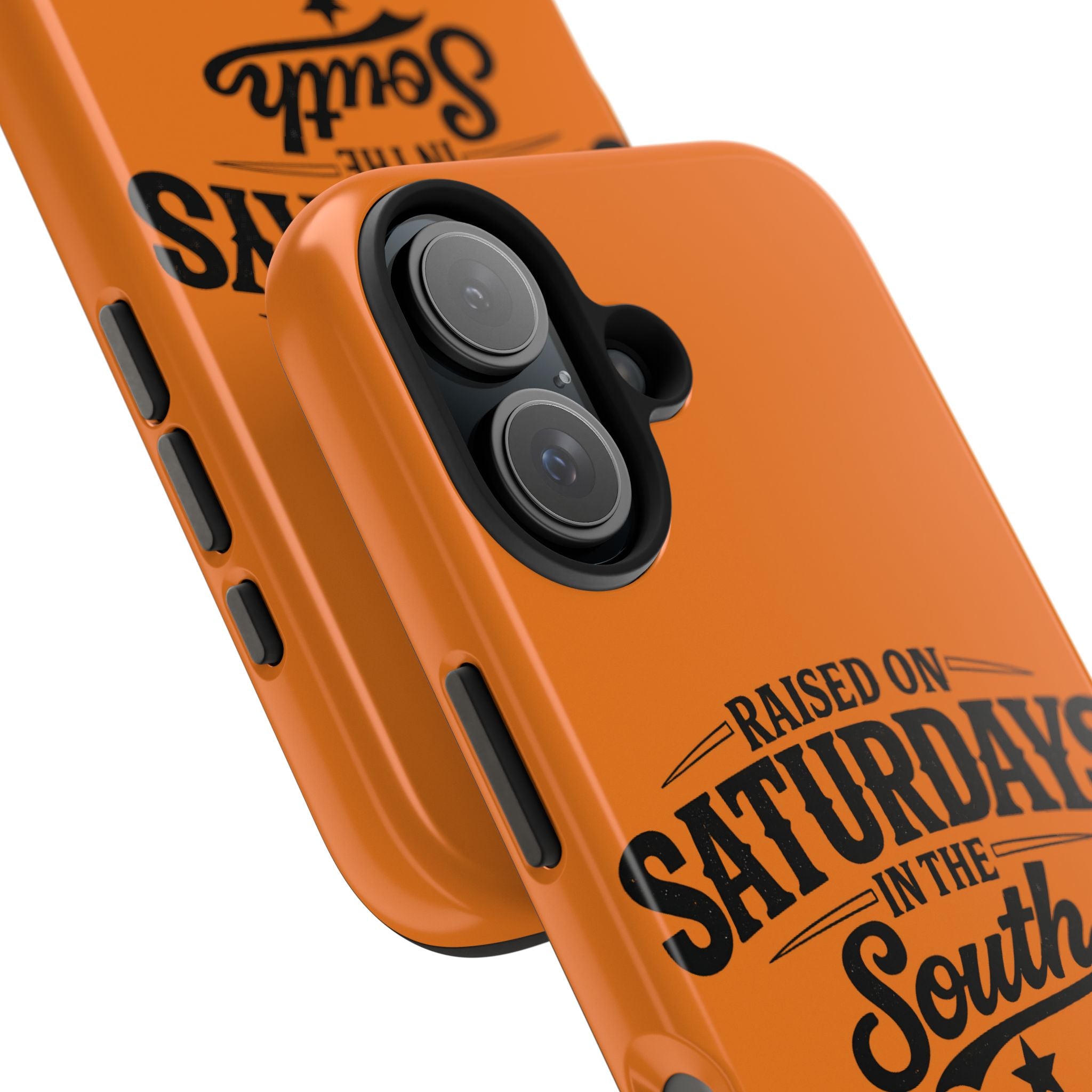 Raised On Saturdays In The South Phone Case-(orange)