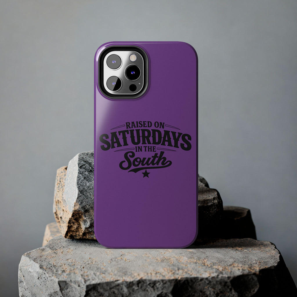 Raised On Saturdays In The South Phone Case-(purple)