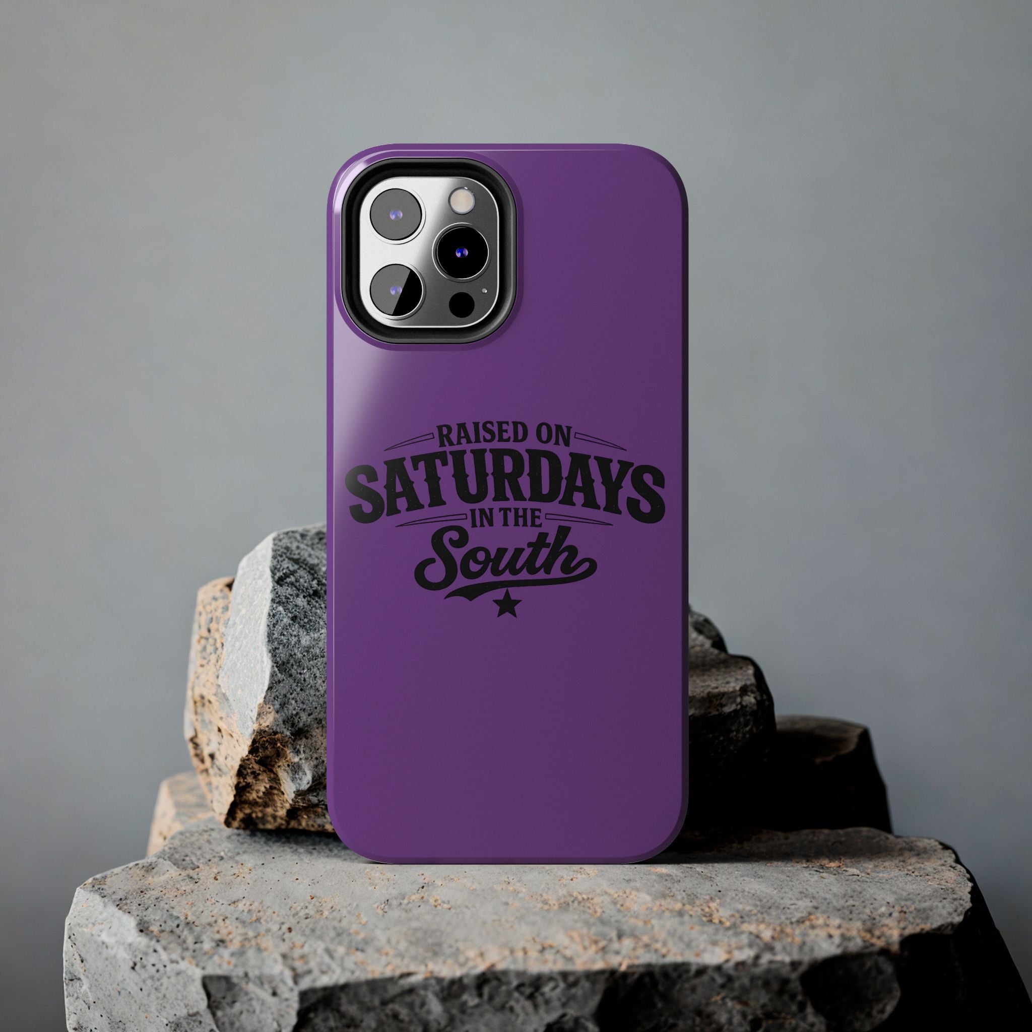 Raised On Saturdays In The South Phone Case-(purple)