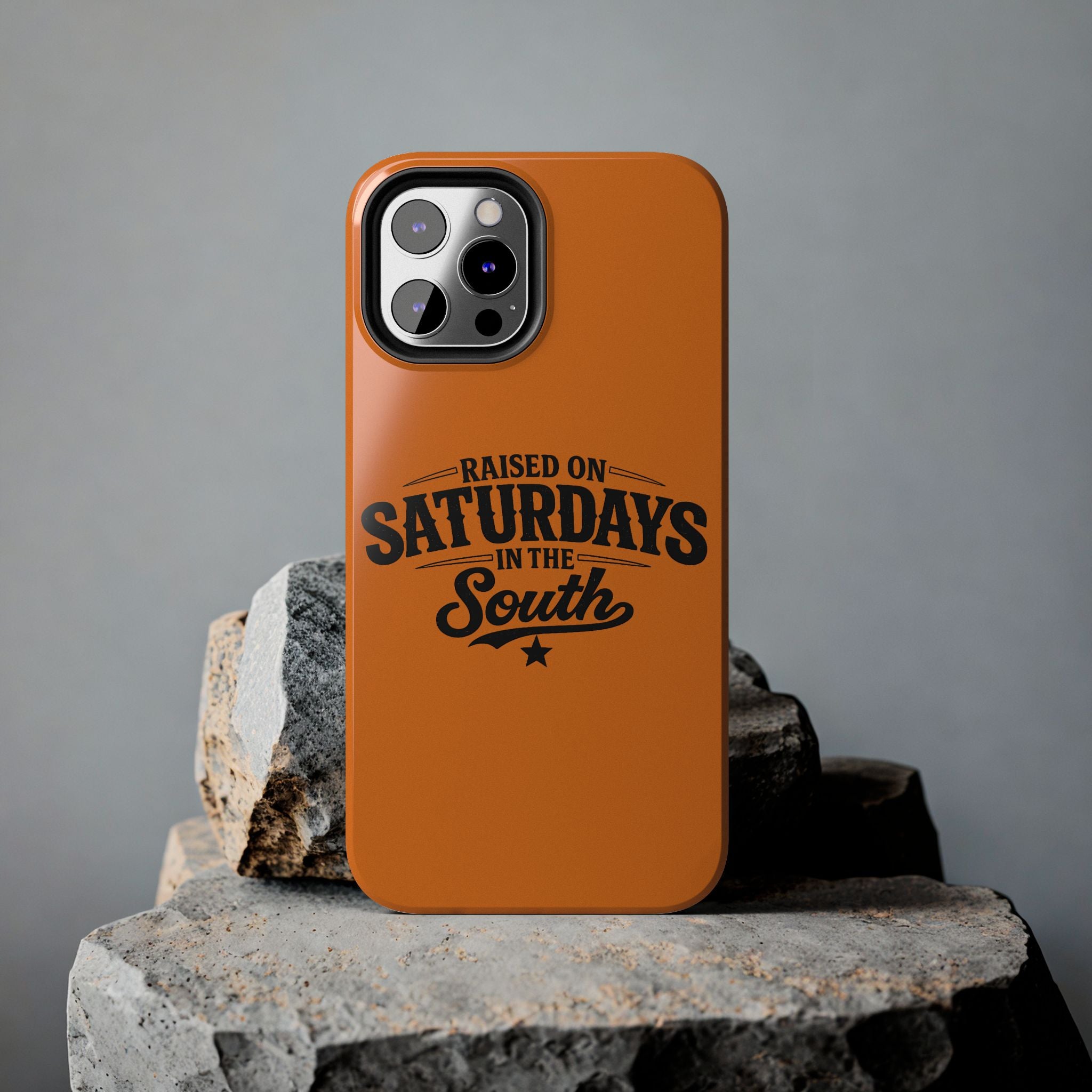 Raised On Saturdays In The South Phone Case-(orange)