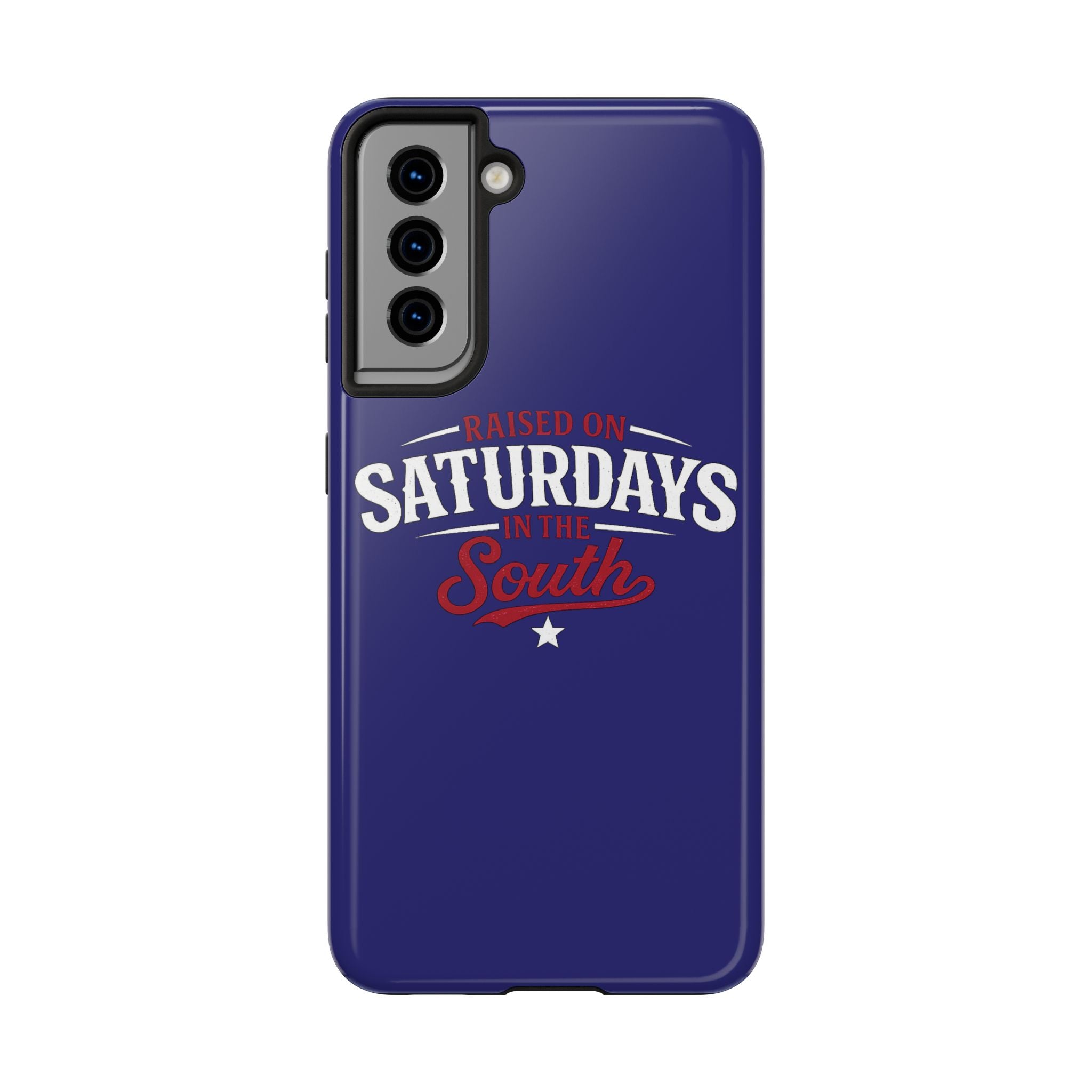 Raised on Saturdays in the South Phone Case-(blue)