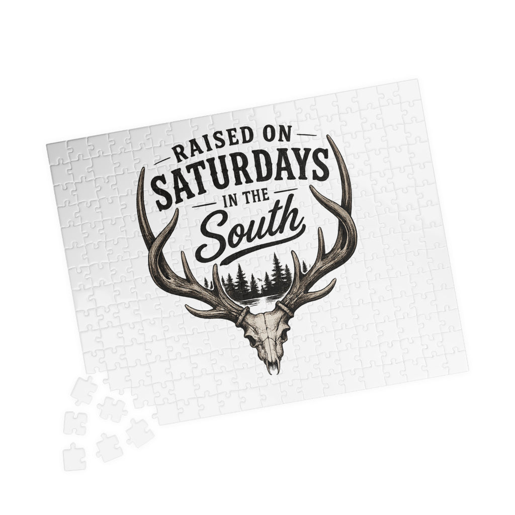 Raised On Saturdays In The South jigsaw puzzle-(white)
