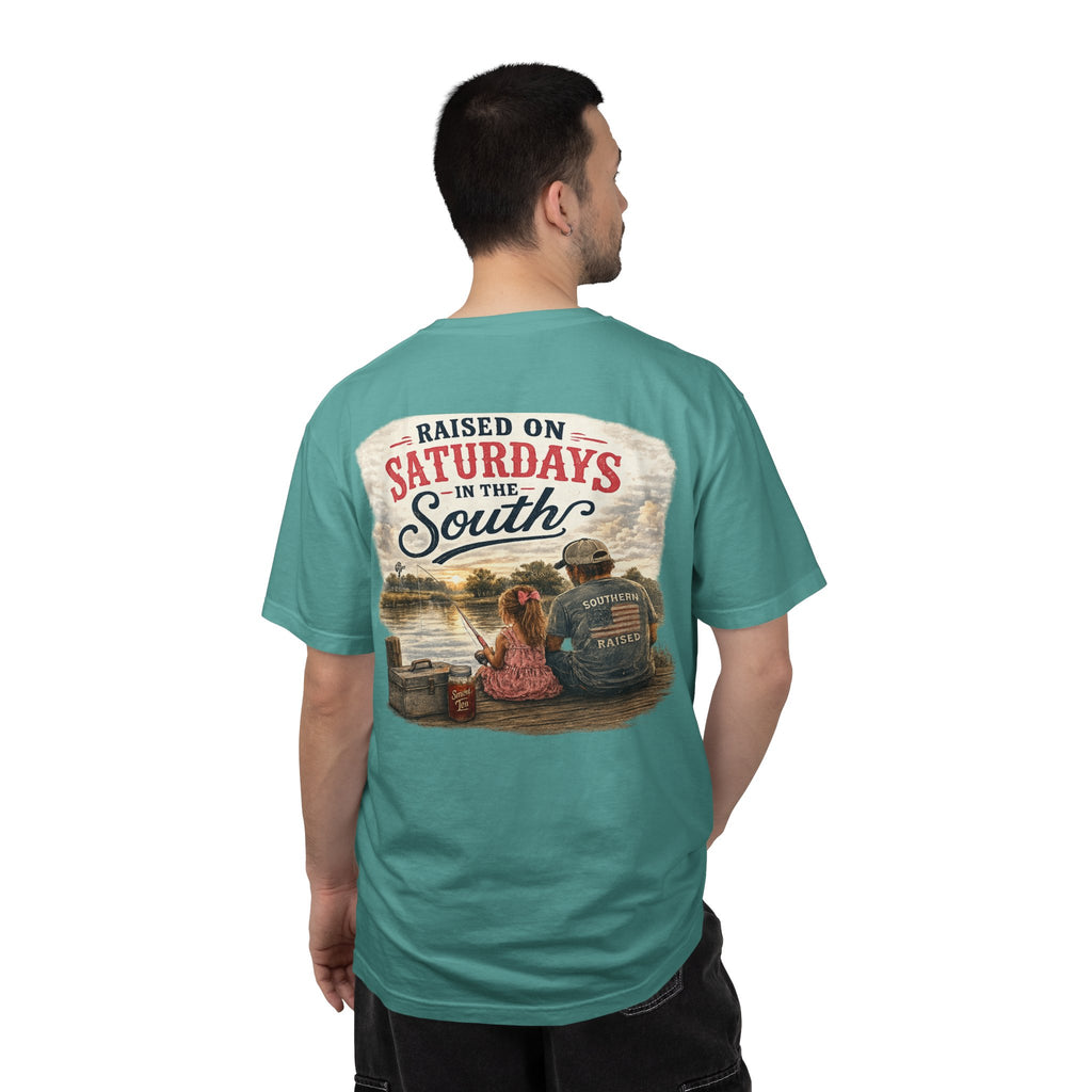 Raised On Saturdays In The South-Girl Dad Fishing Buddies-Father's Day Collection