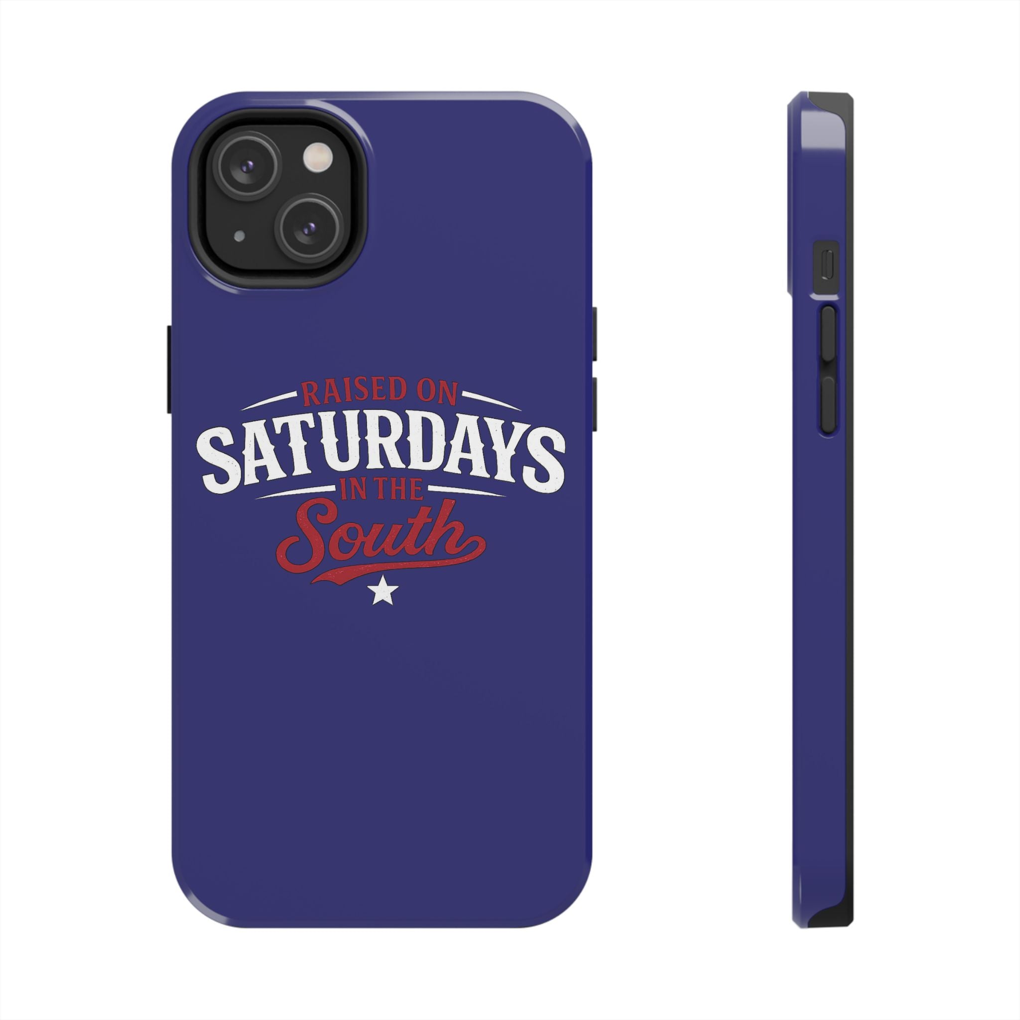 Raised on Saturdays in the South Phone Case-(blue)