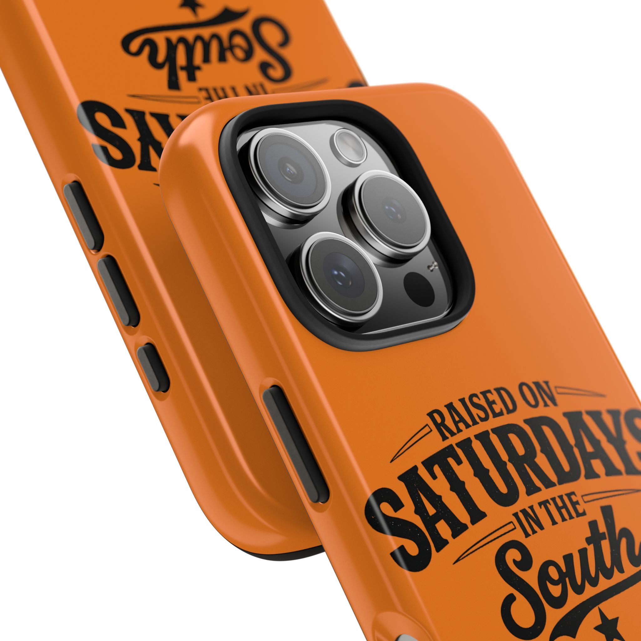 Raised On Saturdays In The South Phone Case-(orange)