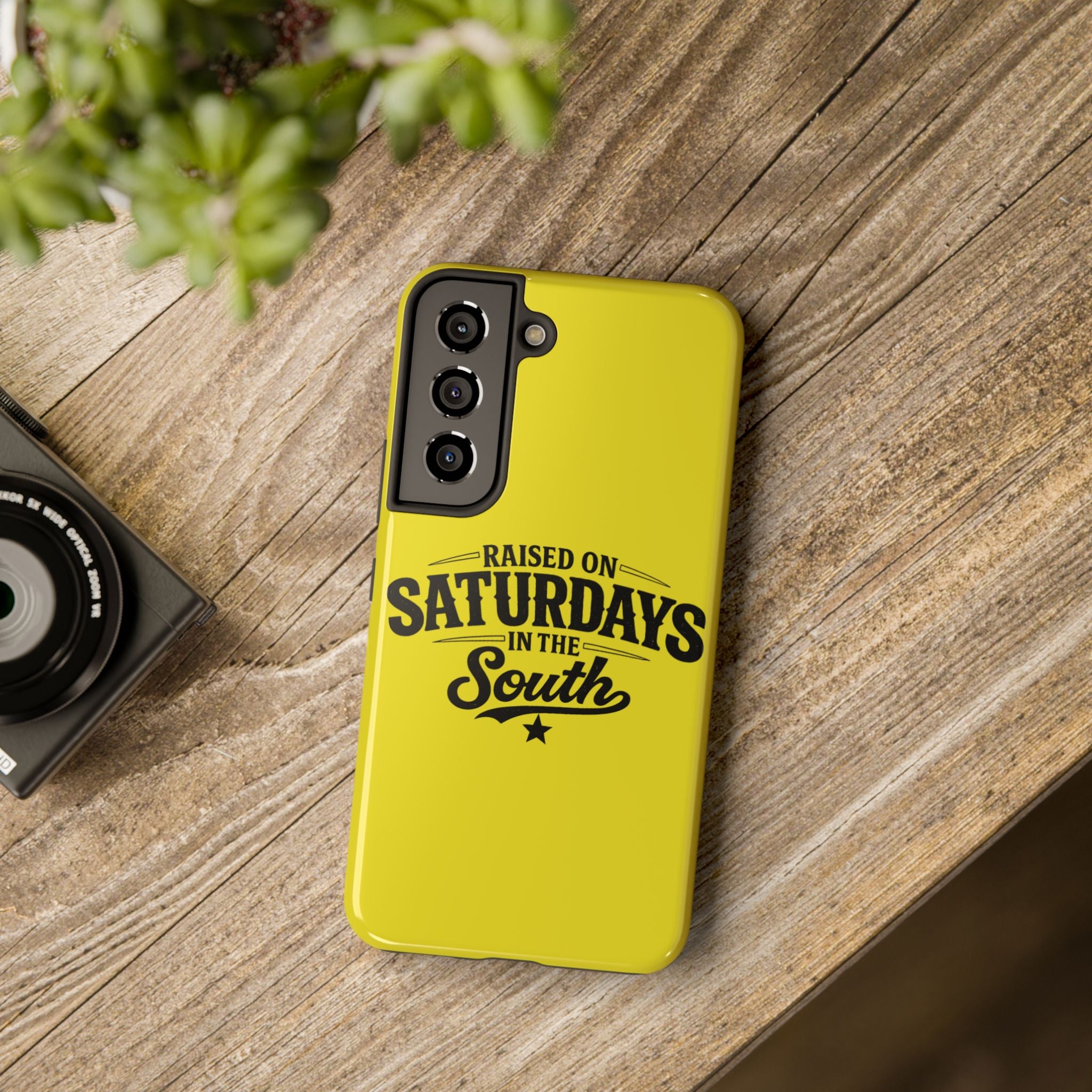 Raised On Saturdays In The South Phone Case-(yellow)