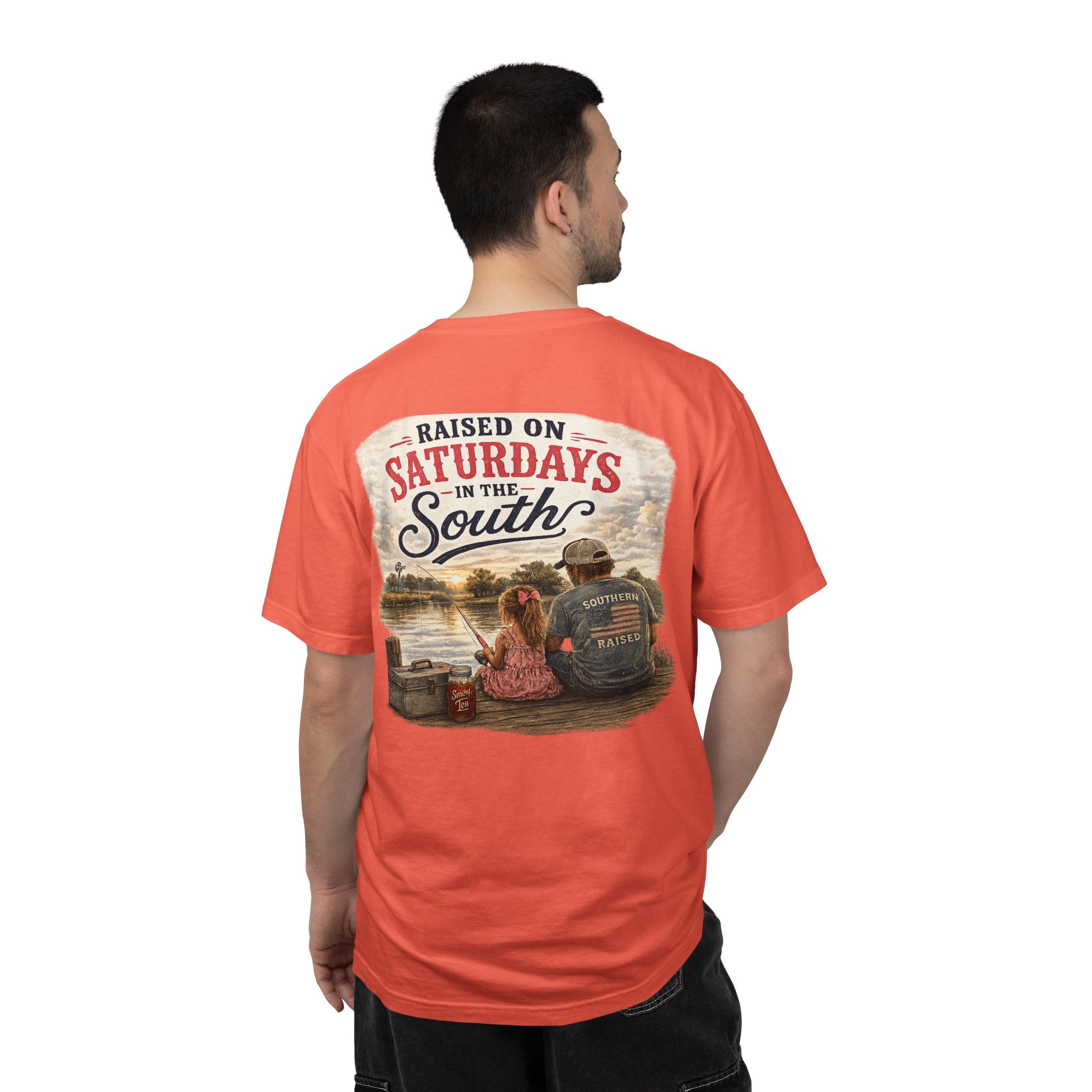 Raised On Saturdays In The South-Girl Dad Fishing Buddies-Father's Day Collection