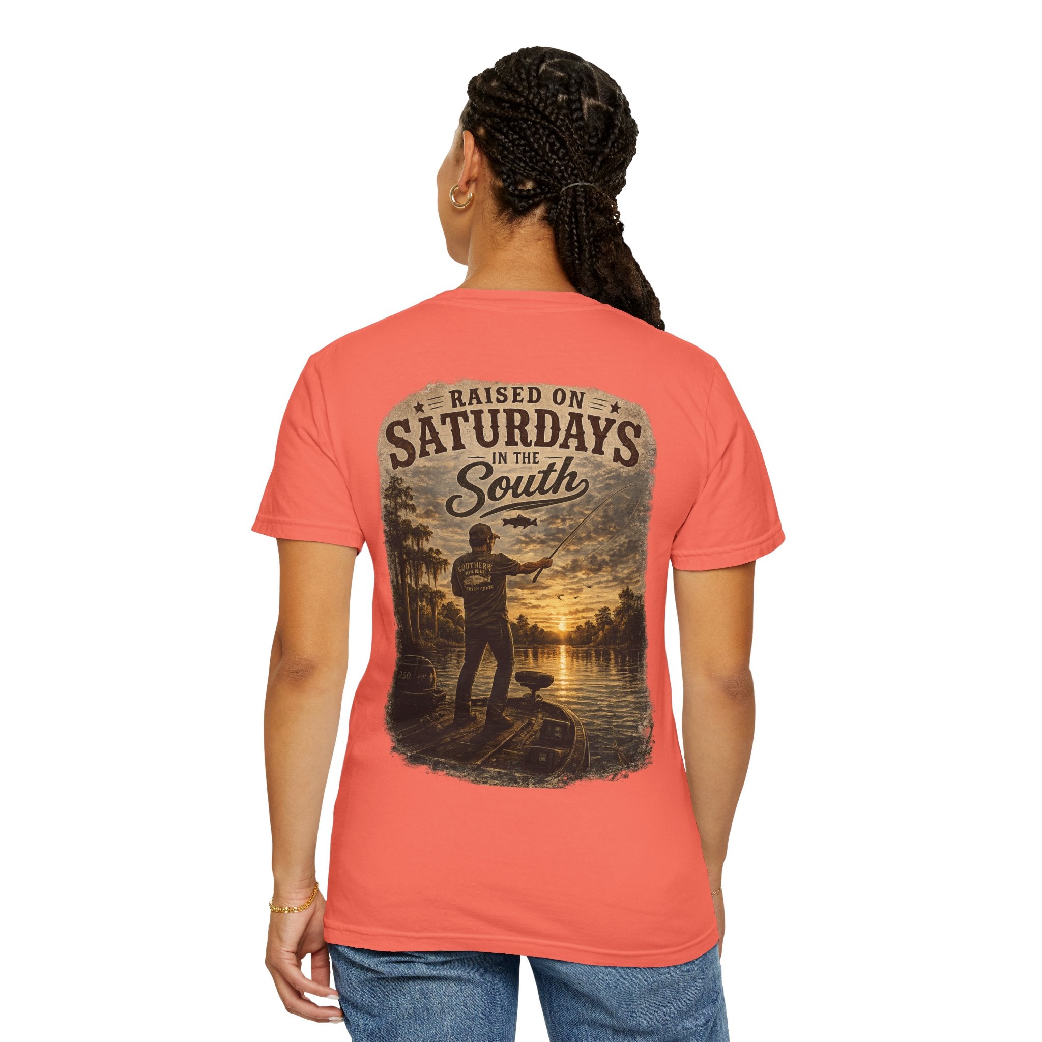 Raised On Saturdays In The South T-Shirt — Saturdays Are Made For Fishin