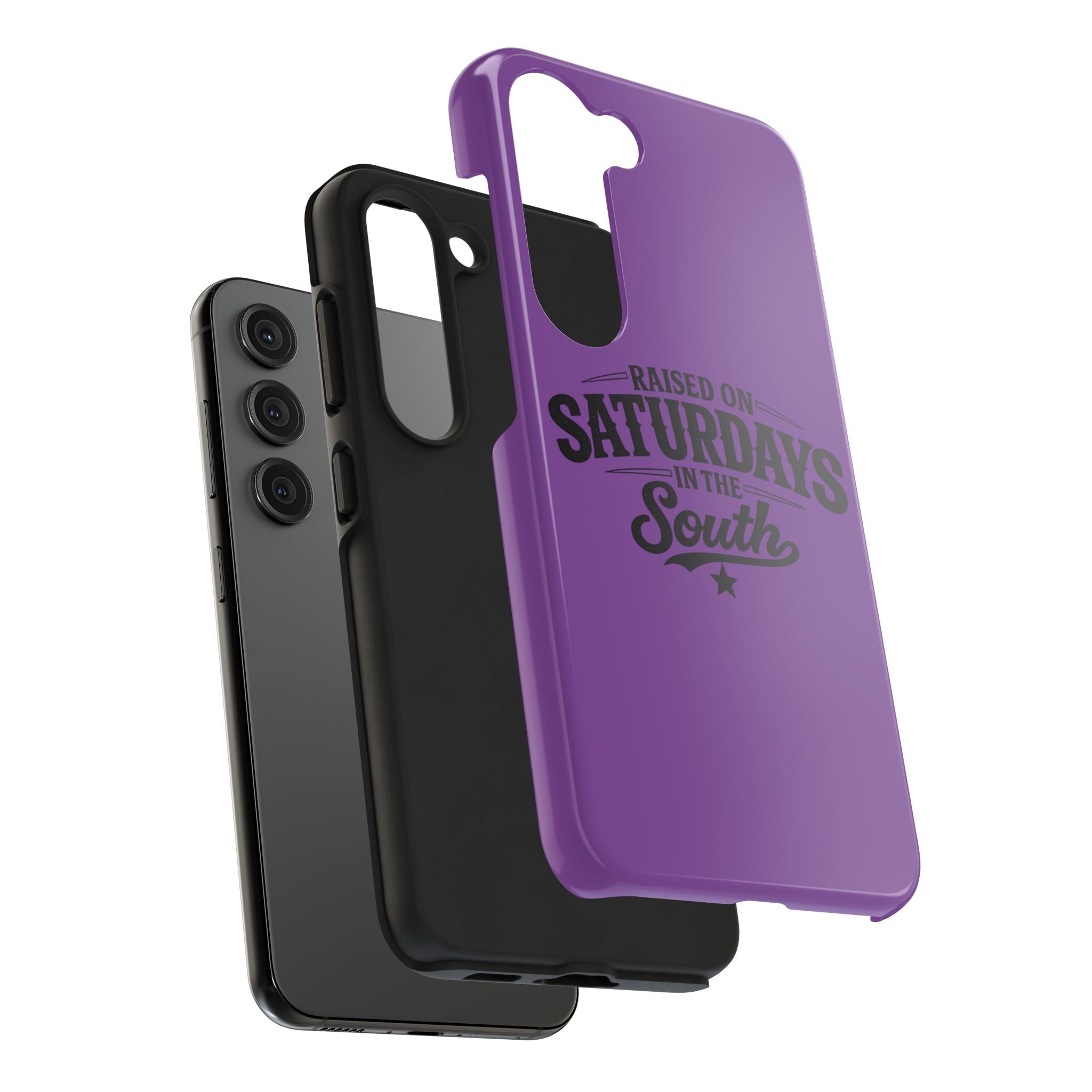 Raised On Saturdays In The South Phone Case-(purple)