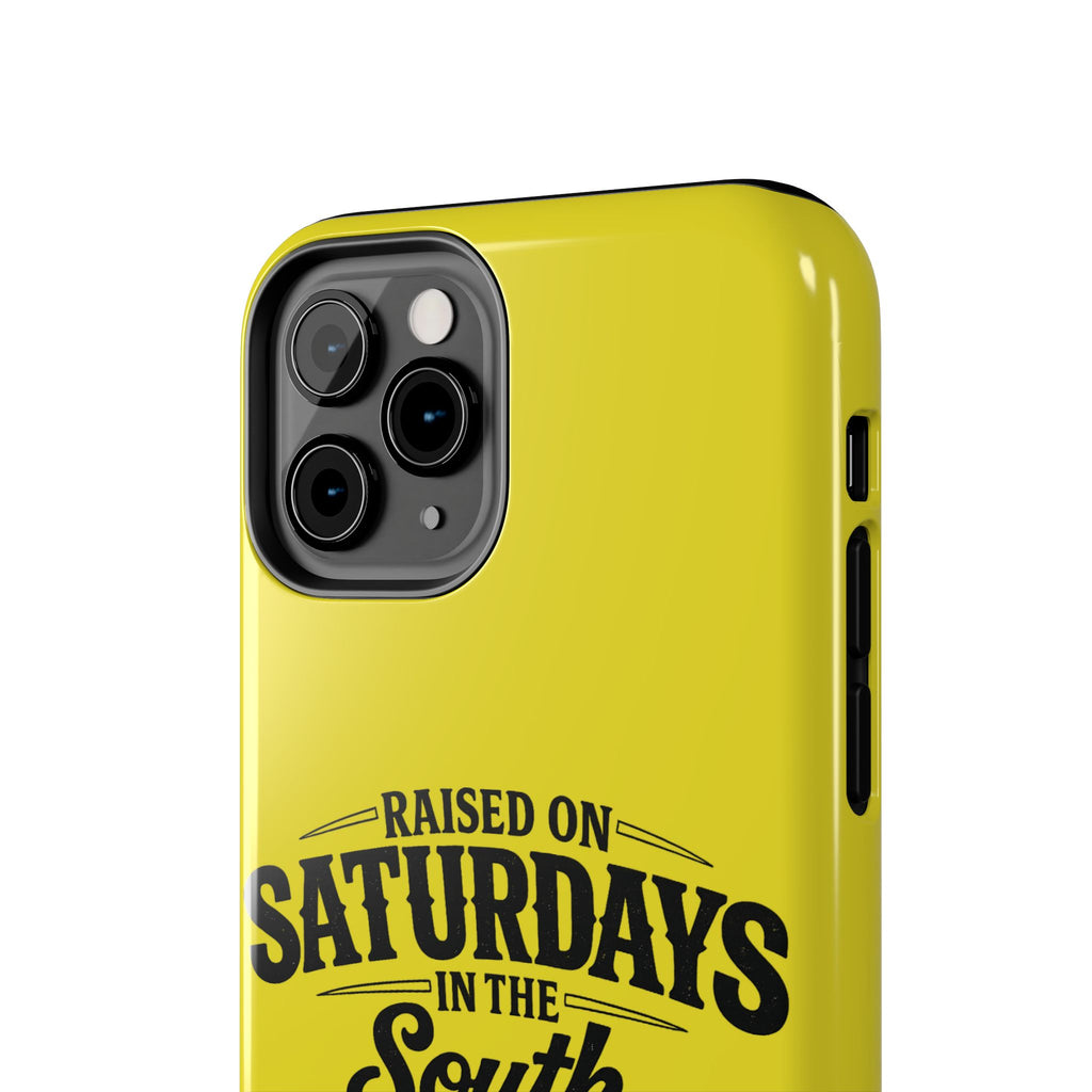 Raised On Saturdays In The South Phone Case-(yellow)