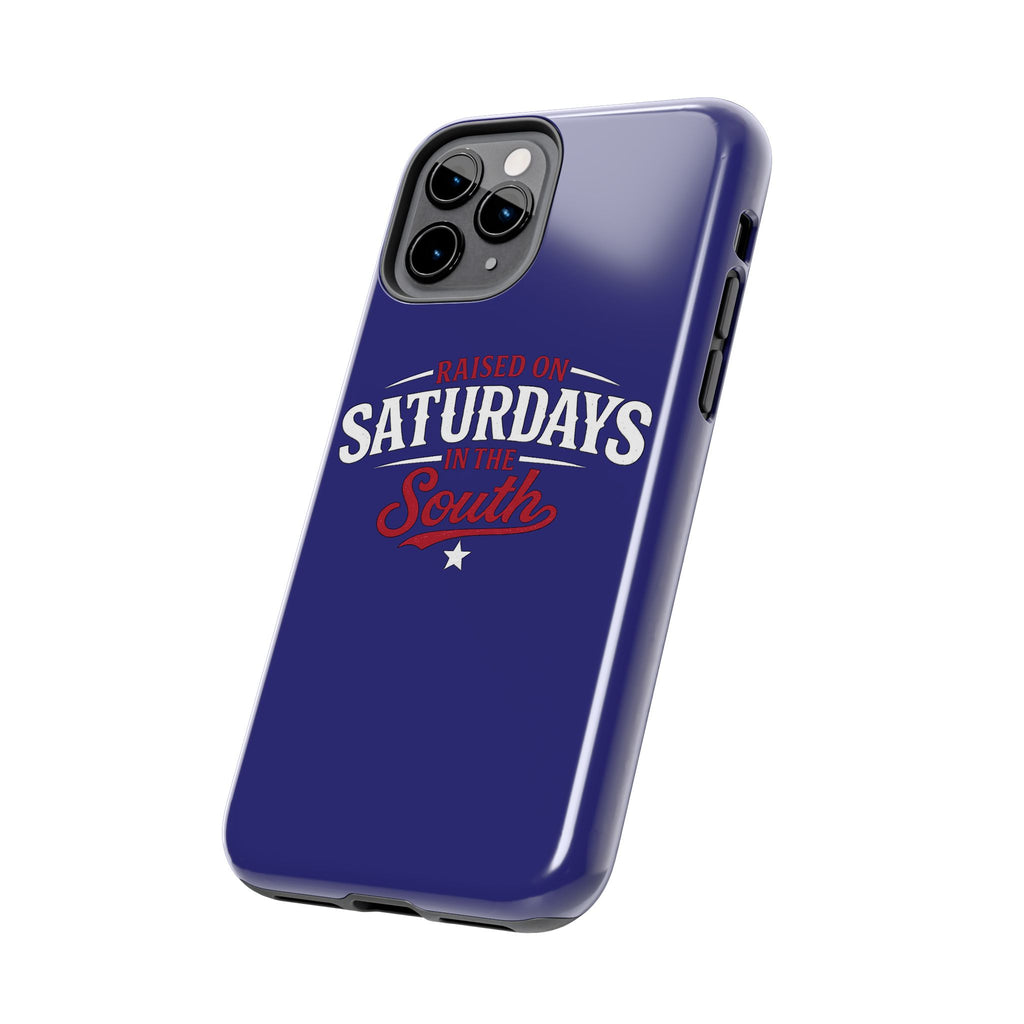 Raised on Saturdays in the South Phone Case-(blue)