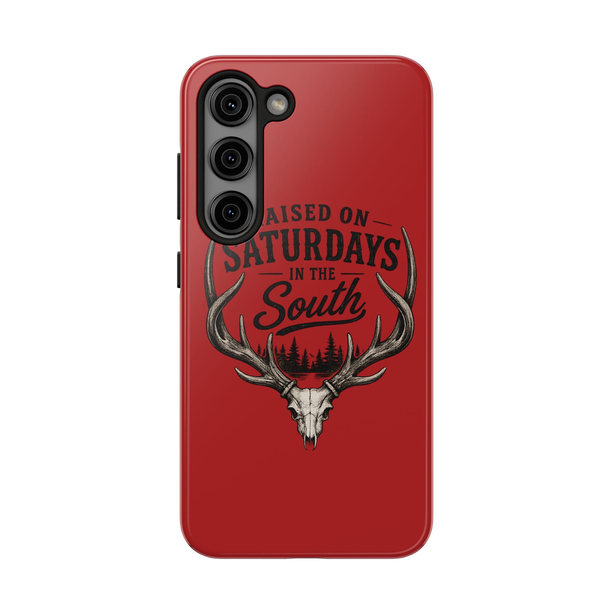 Raised On Saturdays In The South Phone Case-Spread Runs Deep In The Woods-(red)