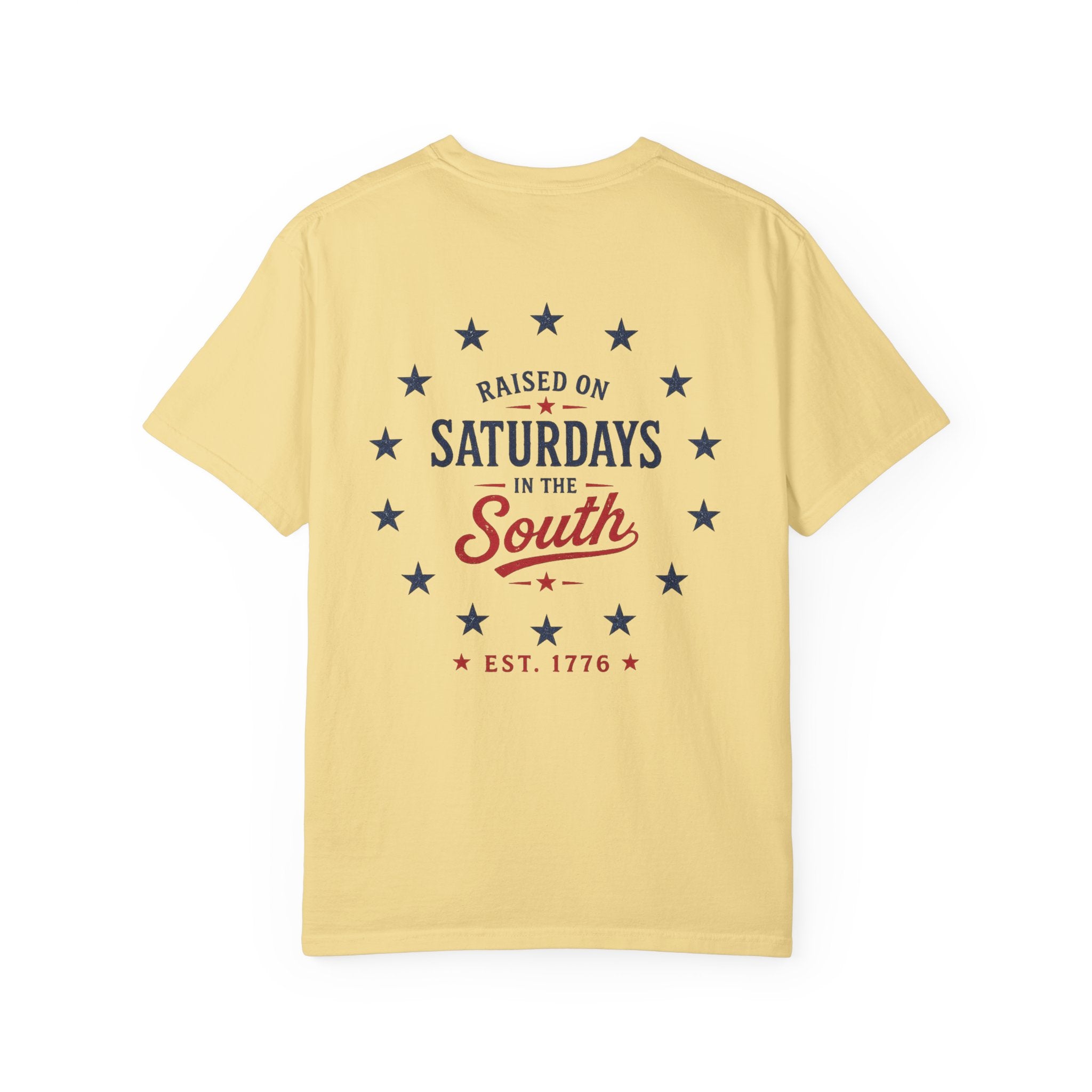Raised On Saturdays In The South T-Shirt — Circle Of Freedom-4th Of July Collection
